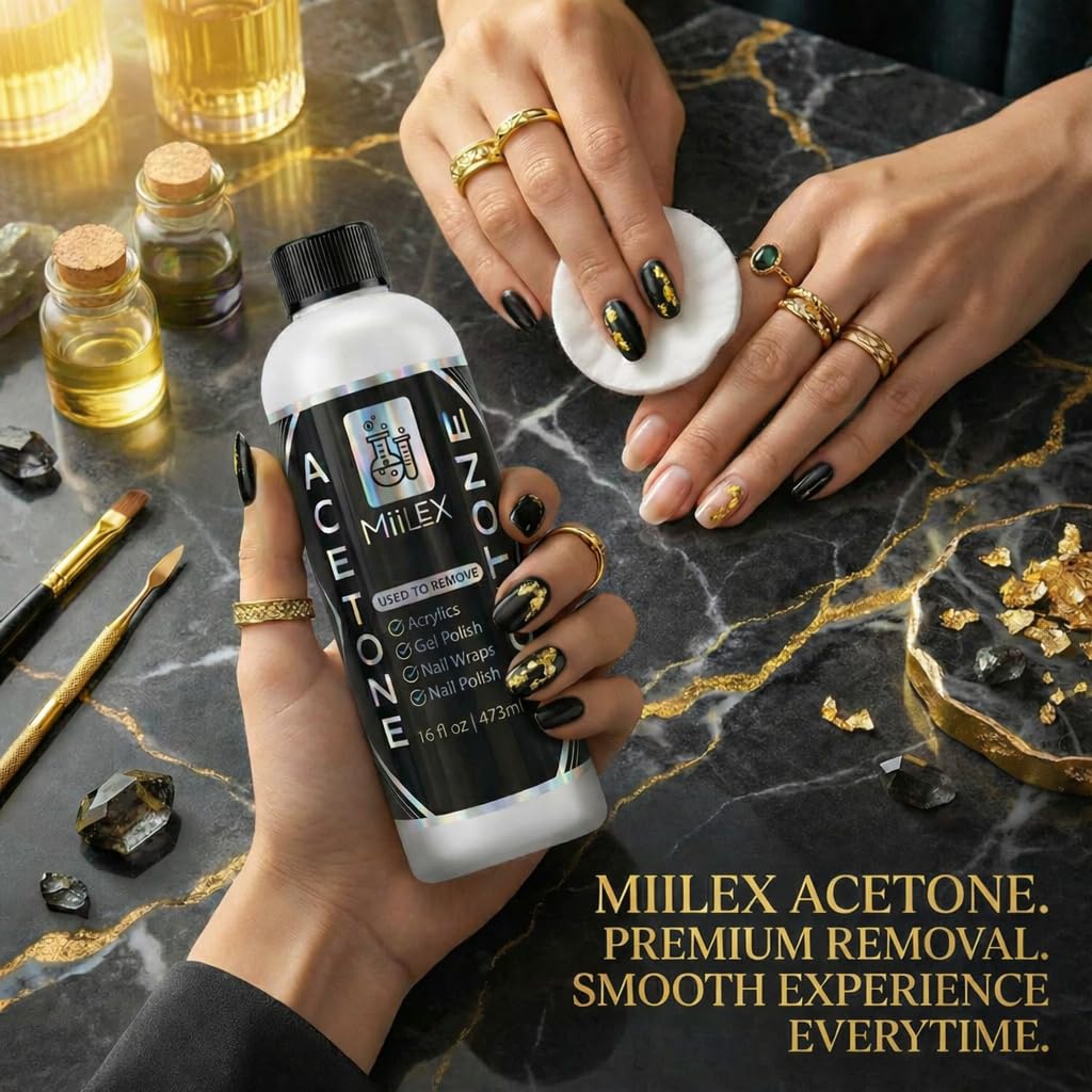Acetone 16oz Made in Canada - Nail Polish Remover, Professional Strength Gel, Acrylic & Dip Remover – Fast Acting 🍁 All In One Marketplace Canada