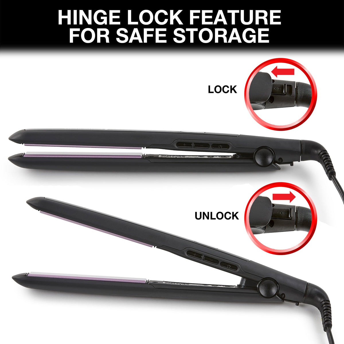 Remington 1" Anti-Static Flat Iron with Floating Ceramic Plates and Digital Controls, Hair Straightener, Purple, S5500 🍁 All In One Marketplace Canada