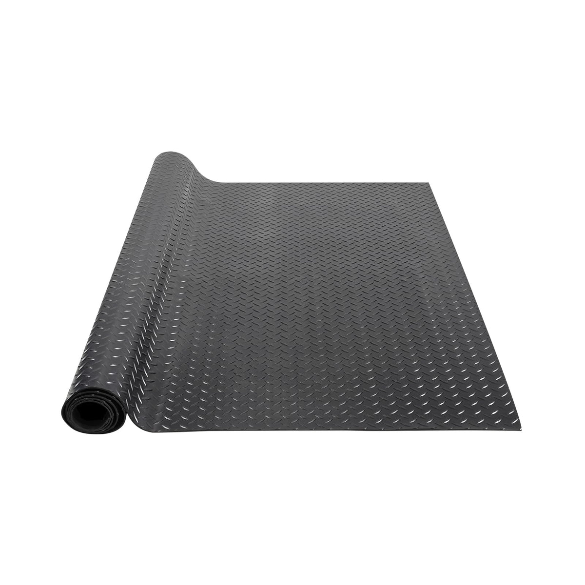 VEVOR Diamond-Plate Rubber Flooring Roll, 3 mm x 4 ft x 8 ft Garage Floor Mat, SBR Rubber Flooring Roll, Easy to Clean, Diamond Plate Mat for Under Cars, Garage Industry Gym, Black 🍁 All In One Marketplace Canada