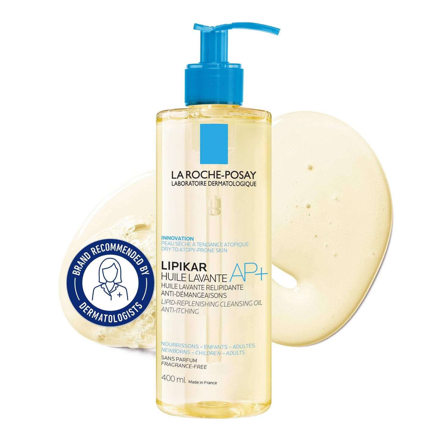 La Roche-Posay Cleansing Body Oil with Shea Butter, Lipikar AP+ Anti-Itch Fragrance-Free Shower Cleansing Oil for Very Dry, Sensitive & Eczema Prone Skin, Provides 24H Hydration, 400mL 🍁 All In One Marketplace Canada