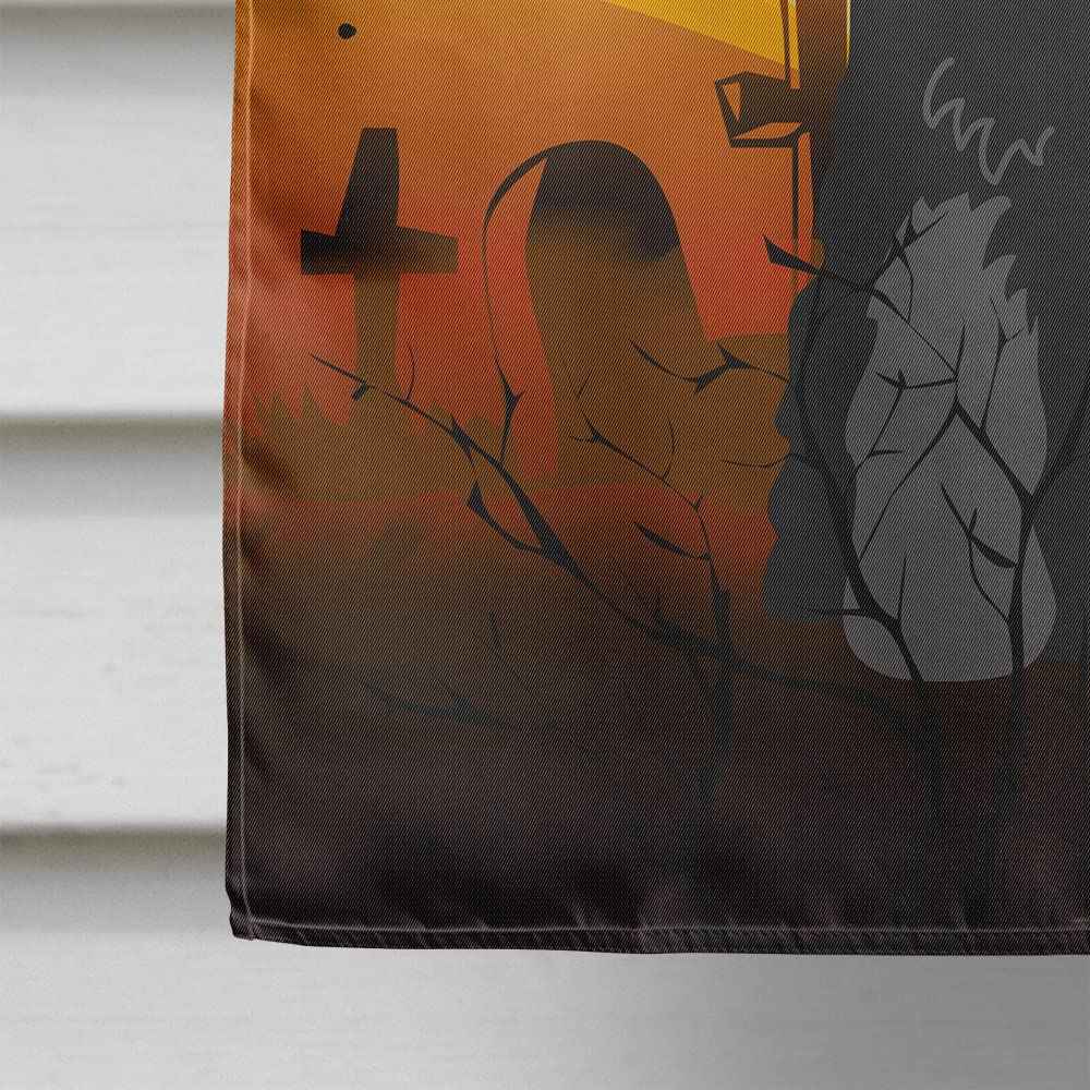 Caroline's Treasures BB4298CHF Halloween Standard Schnauzer Black Flag Canvas House Size, Large, Multicolor