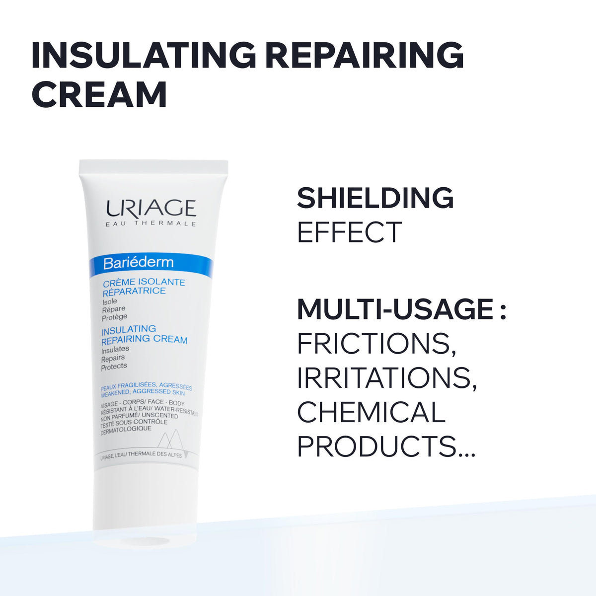 Uriage Bariéderm Insulating Repairing Cream - Anti-Friction Solution, Insulates & Deeply Repair - Protects from Irritation, Chafing & Rubbing - High Tolerance, Water-Resistant - Family Friendly - 75ml 🍁 All In One Marketplace Canada
