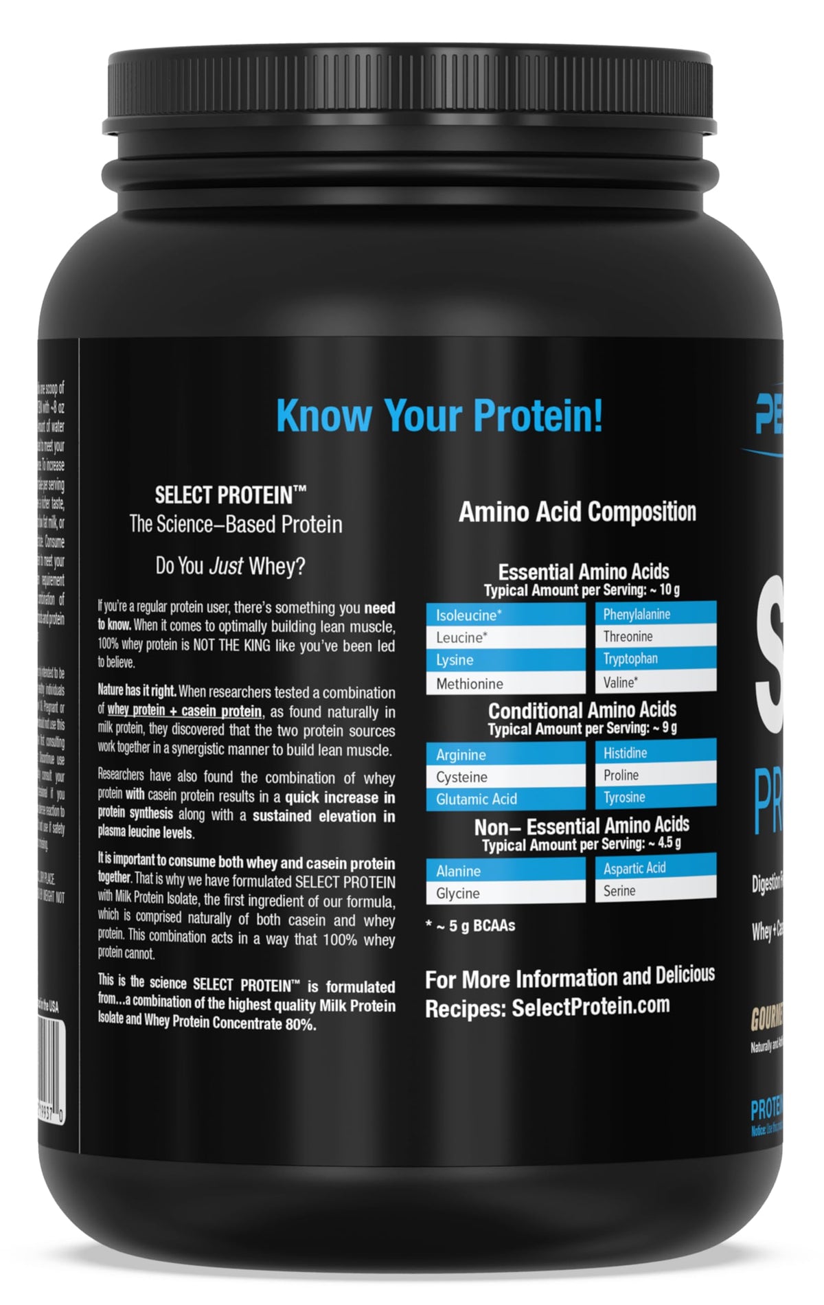PEScience Select Protein Powder, Whey and Casein Blend, Lean Protein Powder for Women and Men, Low Calorie, Low Carb, Keto Friendly, Gluten Free - Gourmet Vanilla, 27 Servings 🍁 All In One Marketplace Canada