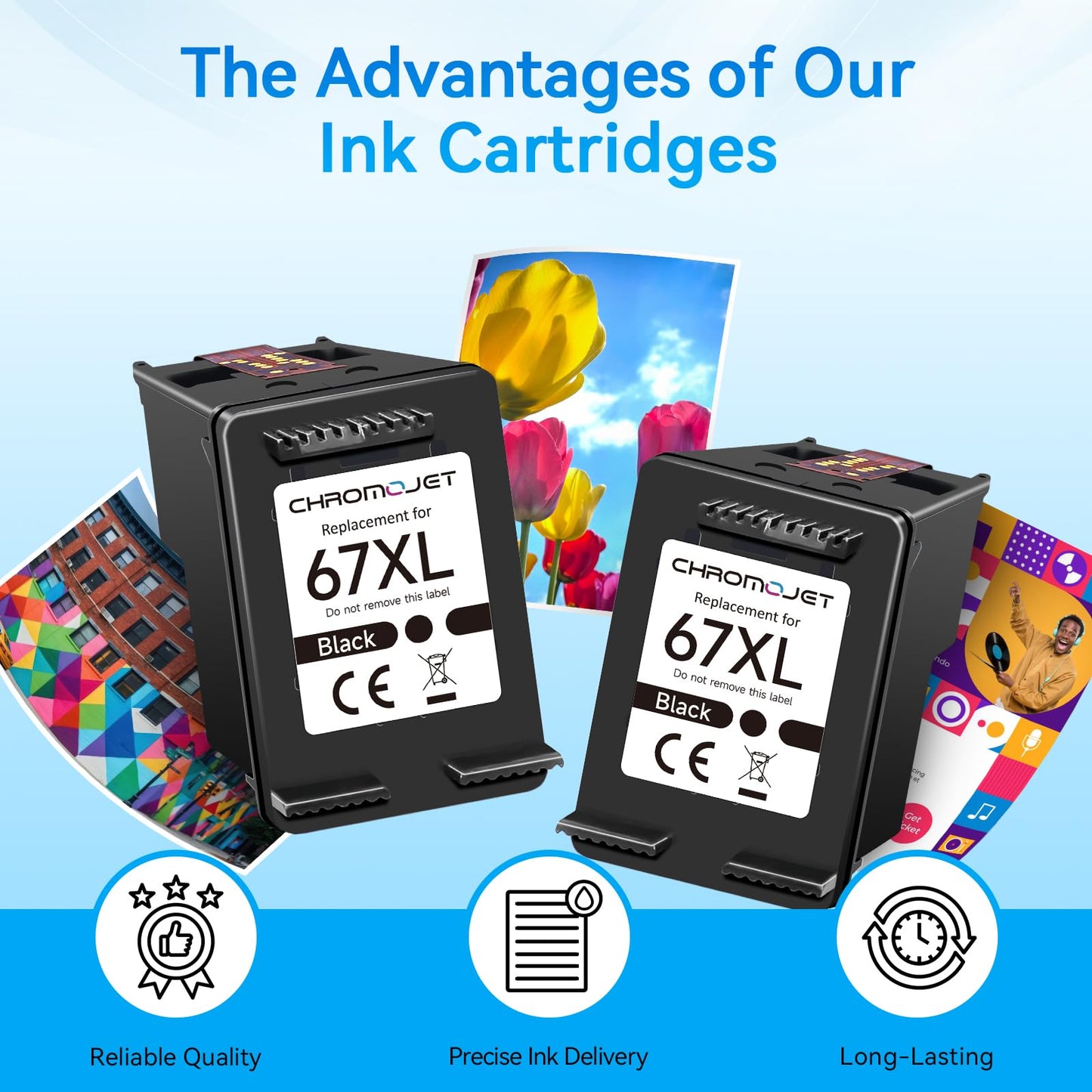 67XL Black Ink Cartridges Compatible for HP 67 Ink Cartridges Compatible for HP Ink 67 Fit for DeskJet 4155e 2855e 2755e 2700 2700e 2800e 4100 4255e 2734e Envy 6055e 6455e 6000 6400 Printer(2 Black) 🍁 All In One Marketplace Canada