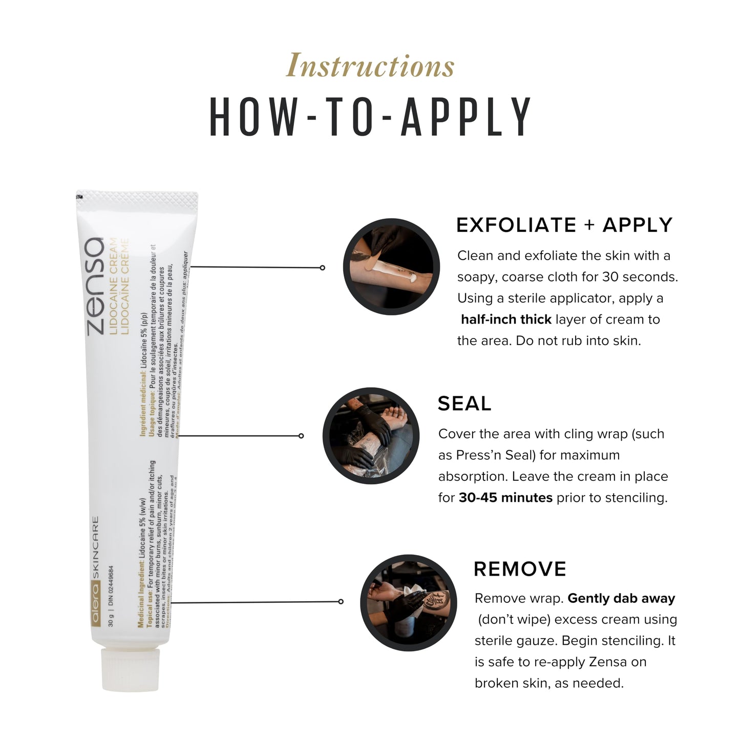 Zensa Tattoo Numbing Cream 5% Lidocaine, Safe on Broken Skin | Fast-Acting Pain Relief for Tattoos, Microneedling, Waxing, Injections | Vegan, Steroid-Free, Professional-Grade | Best Tattoo Numbing Cream 1 Oz (DIN 02449684) 🍁 All In One Marketplace Canada