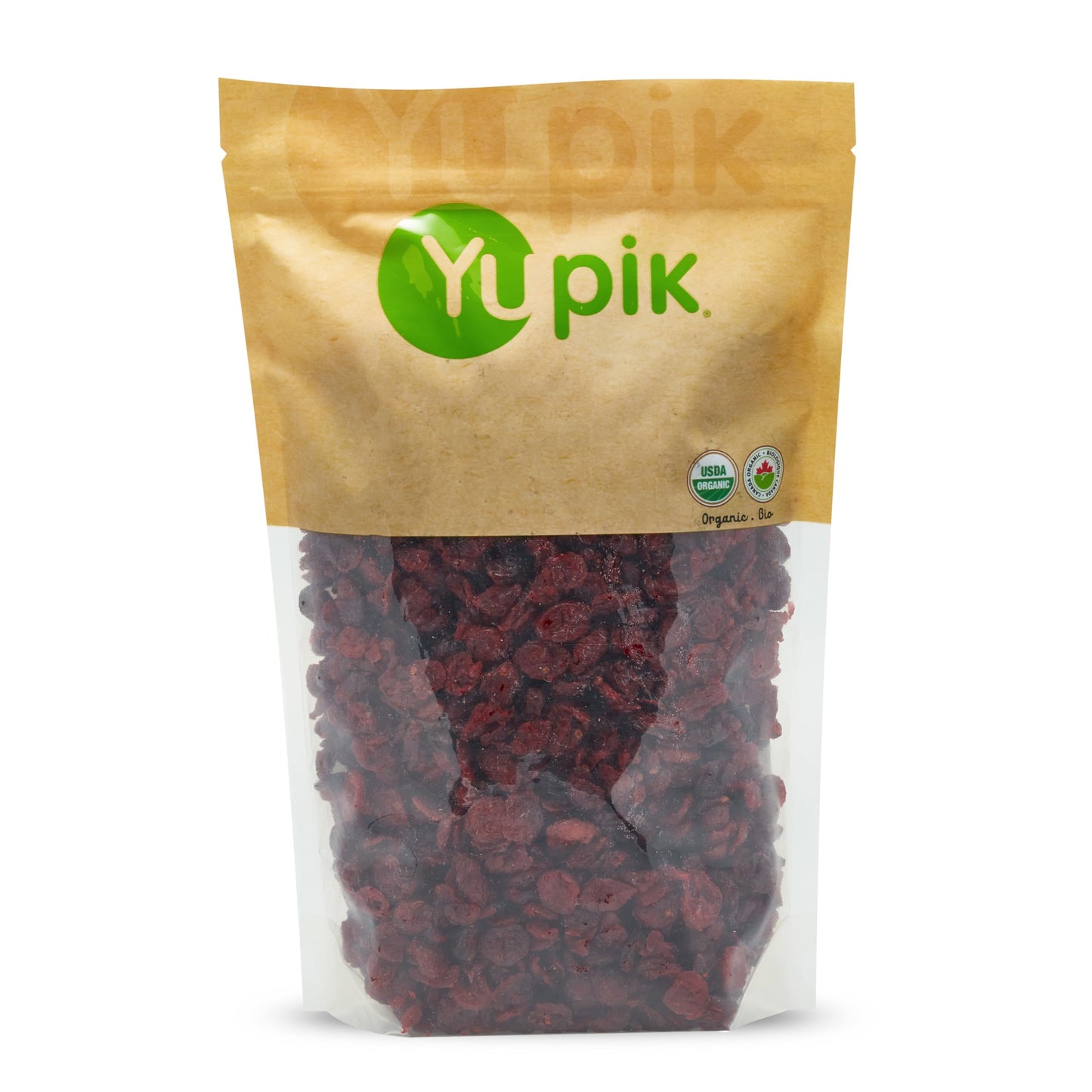 Yupik Organic Cranberries, 1 kg, Non-GMO, Gluten-Free, Kosher, Vegan, Sweetened Dried Fruits, Fruity & Tart, Plump & Chewy, Source of Fiber, Healthy Snacks, Ideal for Baking & Topping 🍁 All In One Marketplace Canada