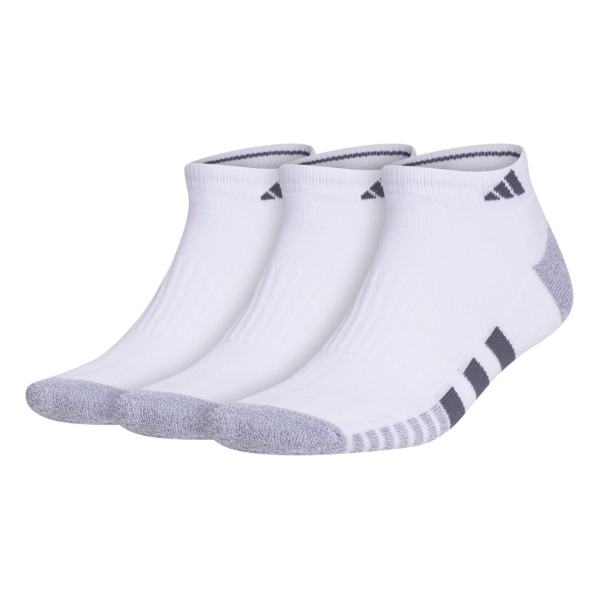 adidas Men's Cushioned 3-Pack Low-Cut Socks, White/Grey/Black, Large 🍁 All In One Marketplace Canada