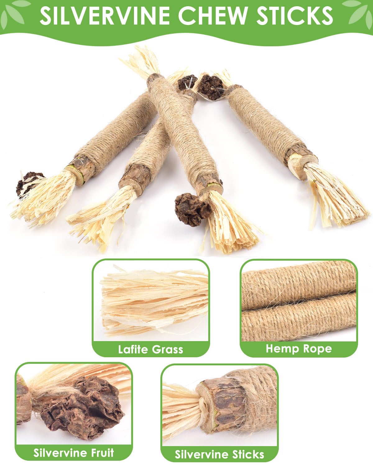TINDTOP Silvervine Sticks for Cats, 10 Pack Natural Catnip Chew Toys for Kittens Teeth Cleaning, Matatabi Dental Care, Increase Appetite, Calm Cat Anxiety and Stress, Aggressive Chewers Cat Dental Toy 🍁 All In One Marketplace Canada