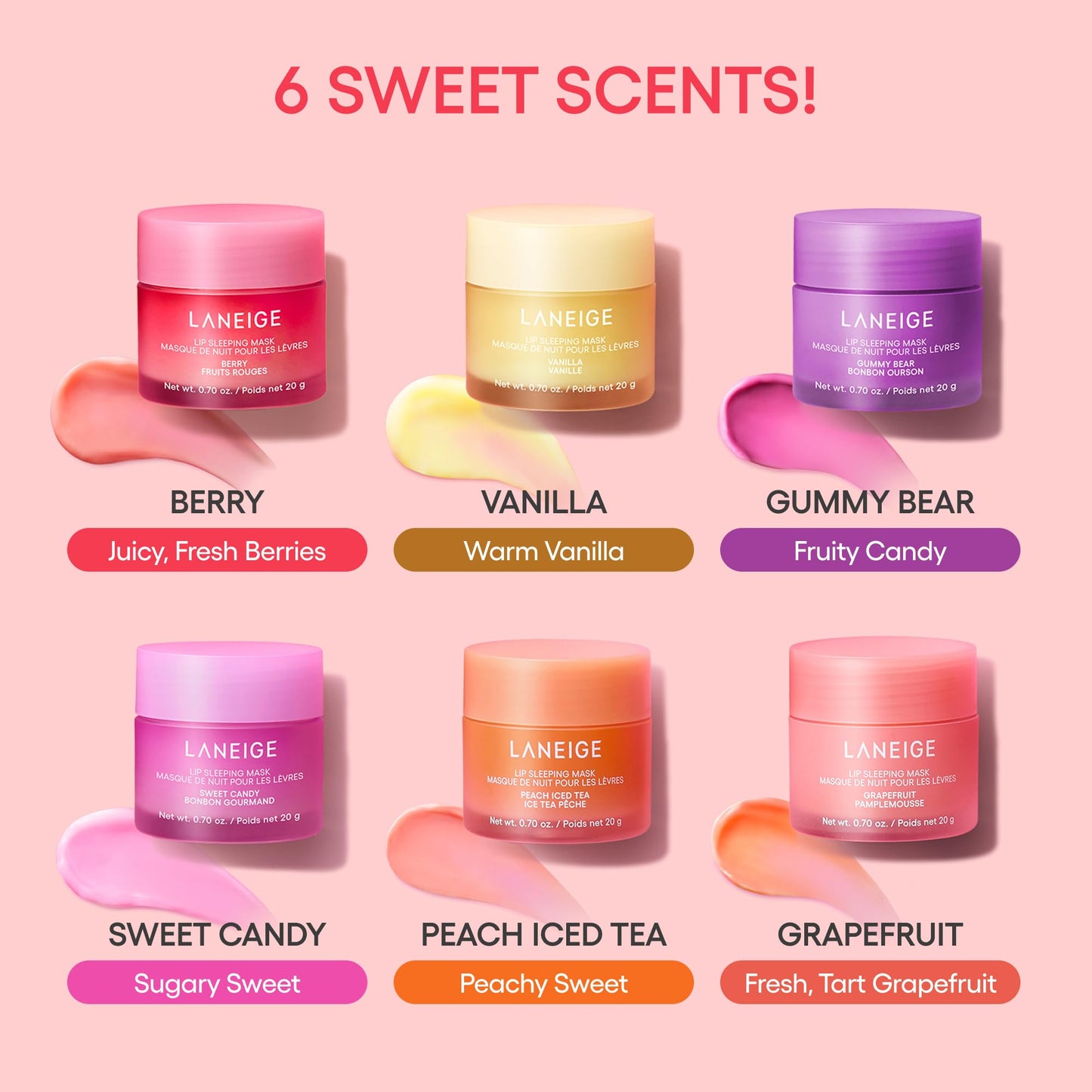 LANEIGE Lip Sleeping Mask Vanilla: Nourish, Hydrate, Vitamin C, Murumuru & Shea Butter, Antioxidants, Flaky, Dry Lips 🍁 All In One Marketplace Canada