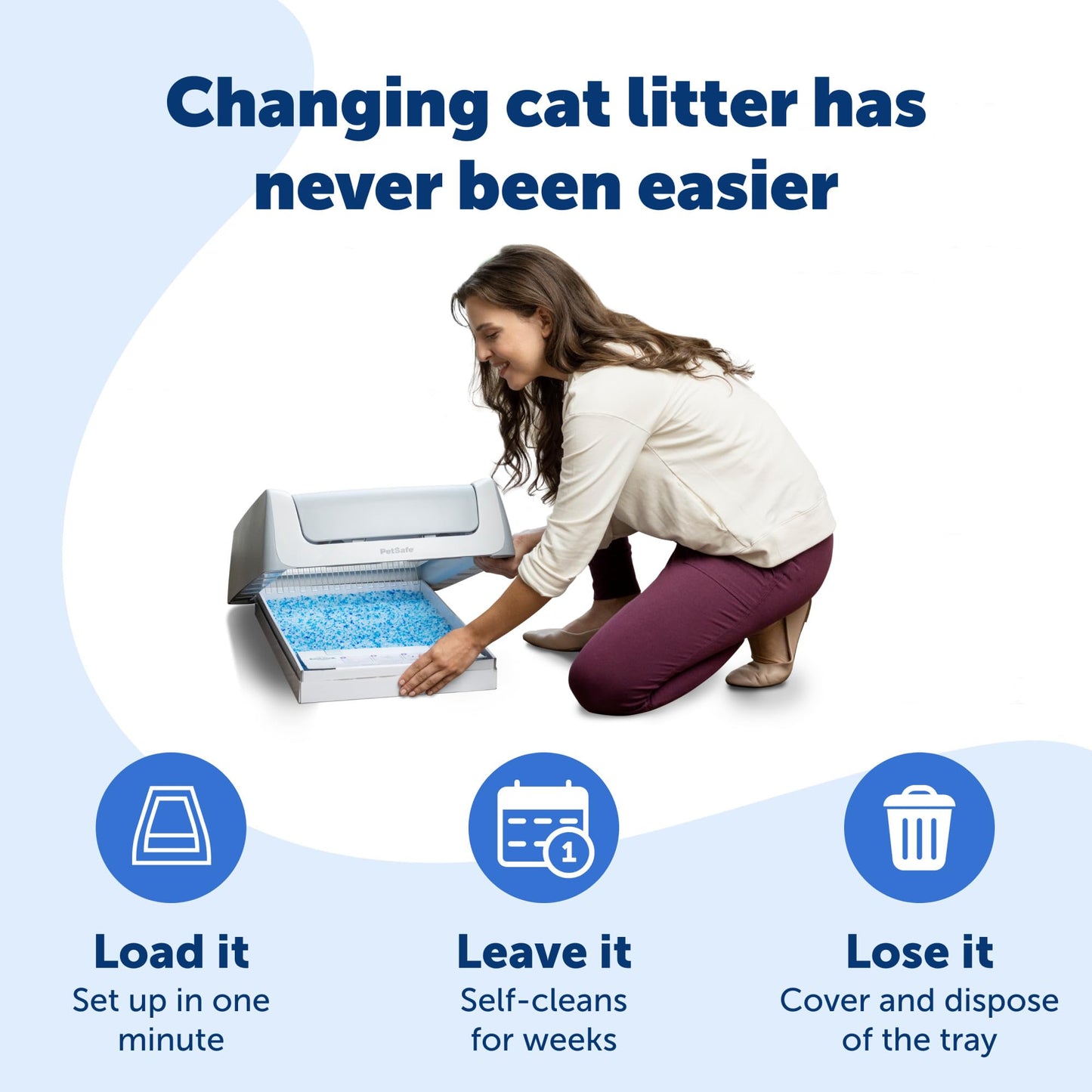 PetSafe ScoopFree Self-Cleaning Cat Litter Box Tray Refill with Premium Blue Non Clumping Crystal Litter, Single Tray Pack 🍁 All In One Marketplace Canada