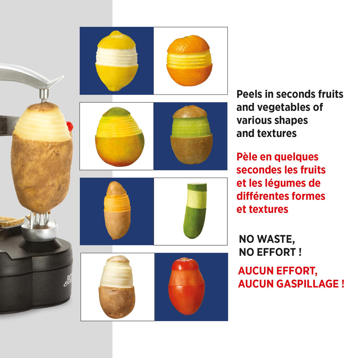 Starfrit Rotato Express Automatic Electric Potato & Vegetable Peeler, Black 🍁 All In One Marketplace Canada