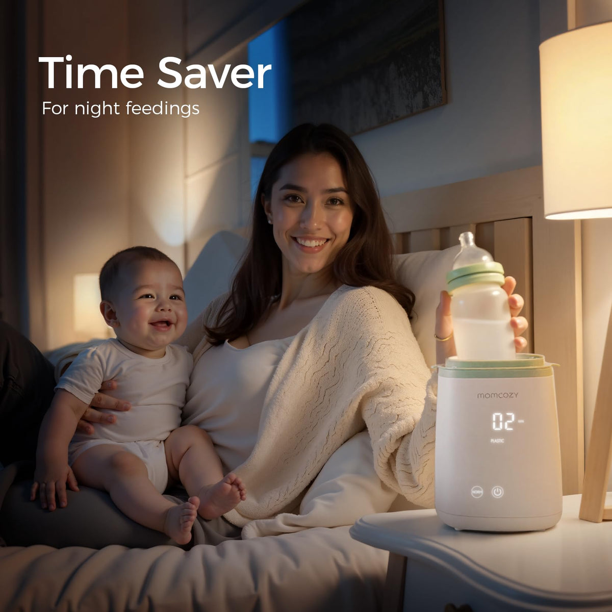 Momcozy Smart Baby Bottle Warmer & Steam Bottle Sterilizer, Fast Baby Milk Warmer with Accurate Temperature Control and Automatic Shut-Off, Multifunctional Bottle Warmers for Breastmilk or Formula 🍁 All In One Marketplace Canada