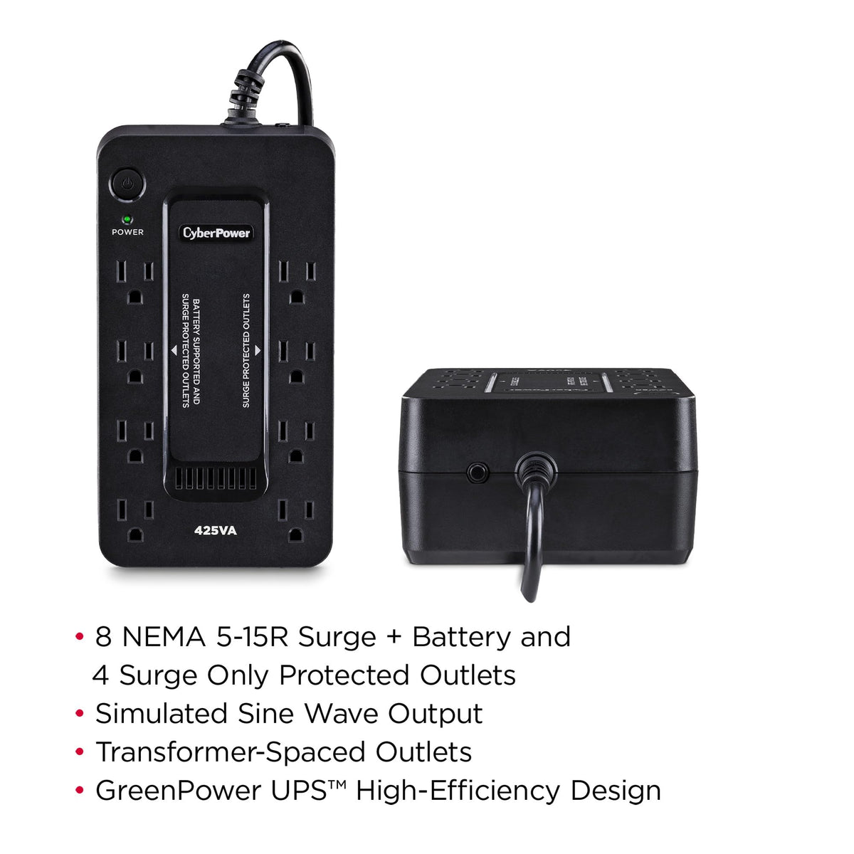 CyberPower ST425 Standby UPS Battery Backup and Surge Protector, 425VA/260W, 8 Outlets, Compact, UL Certified 🍁 All In One Marketplace Canada