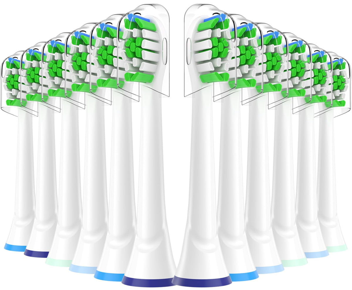 Replacement Toothbrush Head Compatible with Philips Sonicare Electric Toothbrush - Fit Plaque Control, Gum Health, FlexCare, HealthyWhite, Essence+ and EasyClean, 12 Pack 🍁 All In One Marketplace Canada