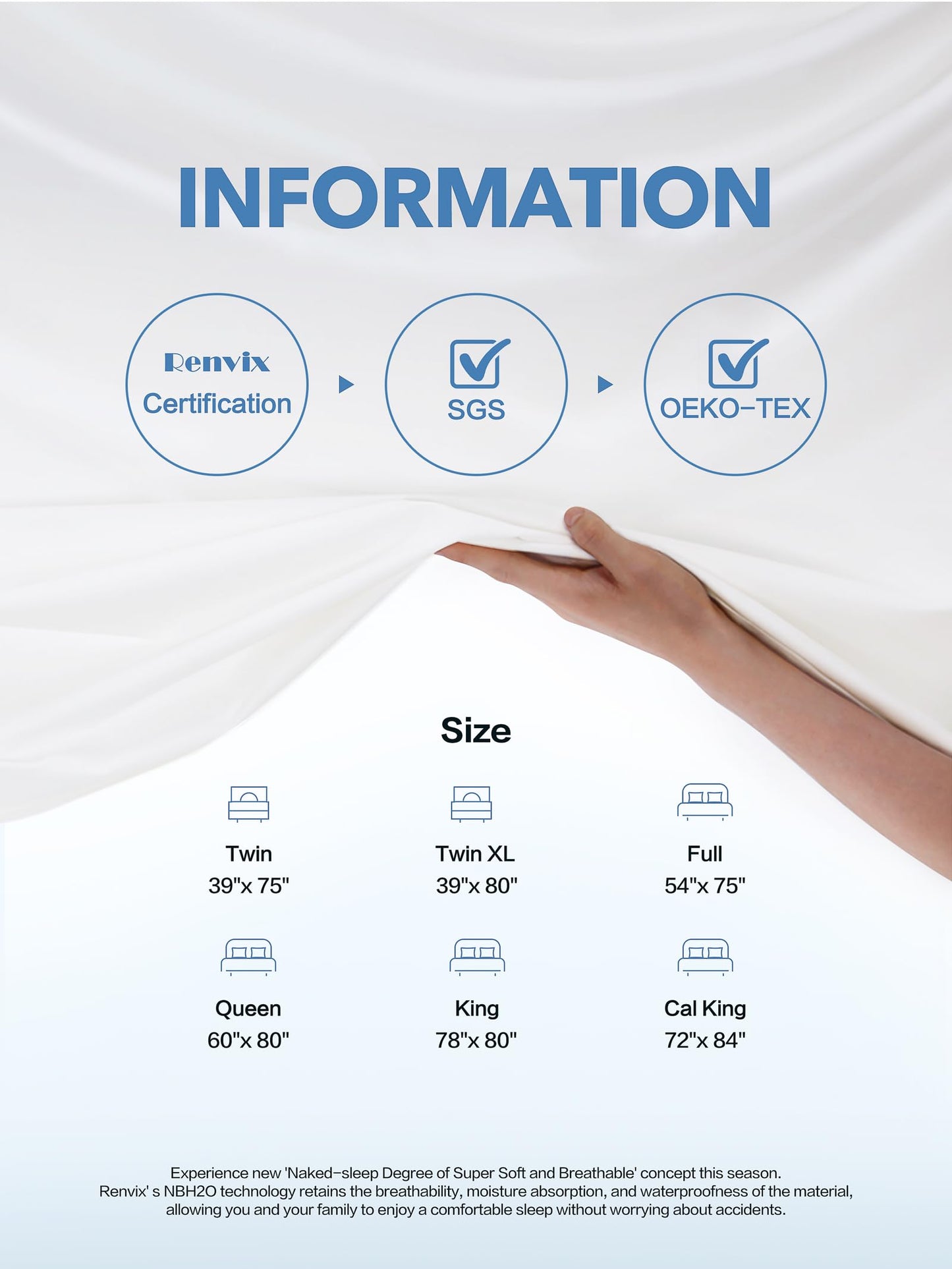 100% Waterproof Mattress Protector Twin Size, Premium Viscose from Bamboo Mattress Pad Ultra Soft Breathable, Noiseless Mattress Cover Fitted 8"-21" Deep Pocket 🍁 All In One Marketplace Canada