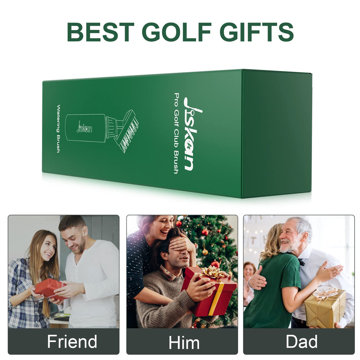 Jiskan Pro Golf Club Brush Cleaner with Retainer Clip and Squeeze Water Bottle 7.5 Inches Holds 4 Ounces of Water, Essentials Golf Accessories for Men Best Gifts for Men 🍁 All In One Marketplace Canada