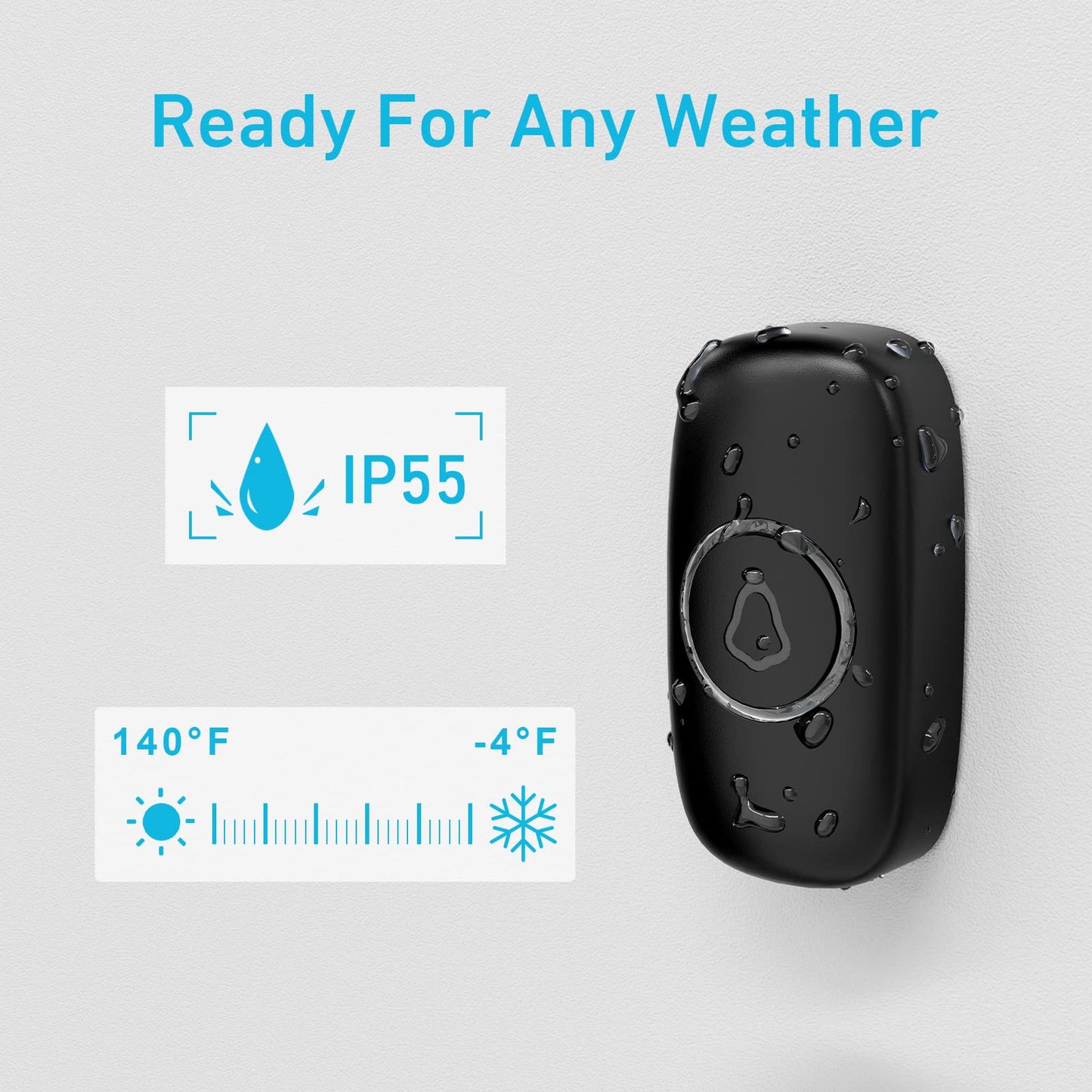 SECRUI Wireless Doorbell, Easy Installation, Adjustable Volumes, 58 Chimes, 1000Ft Operating Range, LED Indicator, Black 🍁 All In One Marketplace Canada