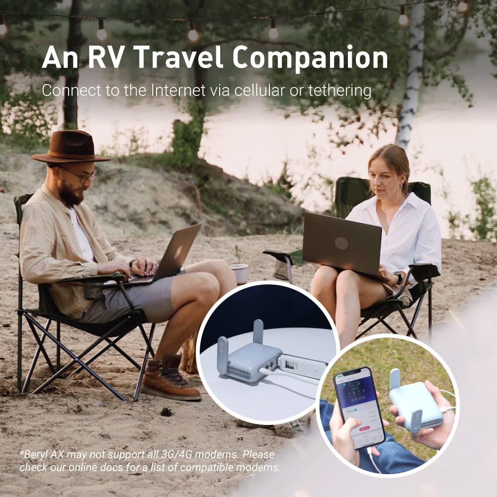 GL.iNet GL-MT3000 (Beryl AX) Pocket-Sized Wi-Fi 6 Wireless Router WiFi, Travel WiFi Router, Portable Internet Router & Wireless Access Point, VPN router for Public WiFi/Business/Moblie/RV/Cruise/Plane 🍁 All In One Marketplace Canada