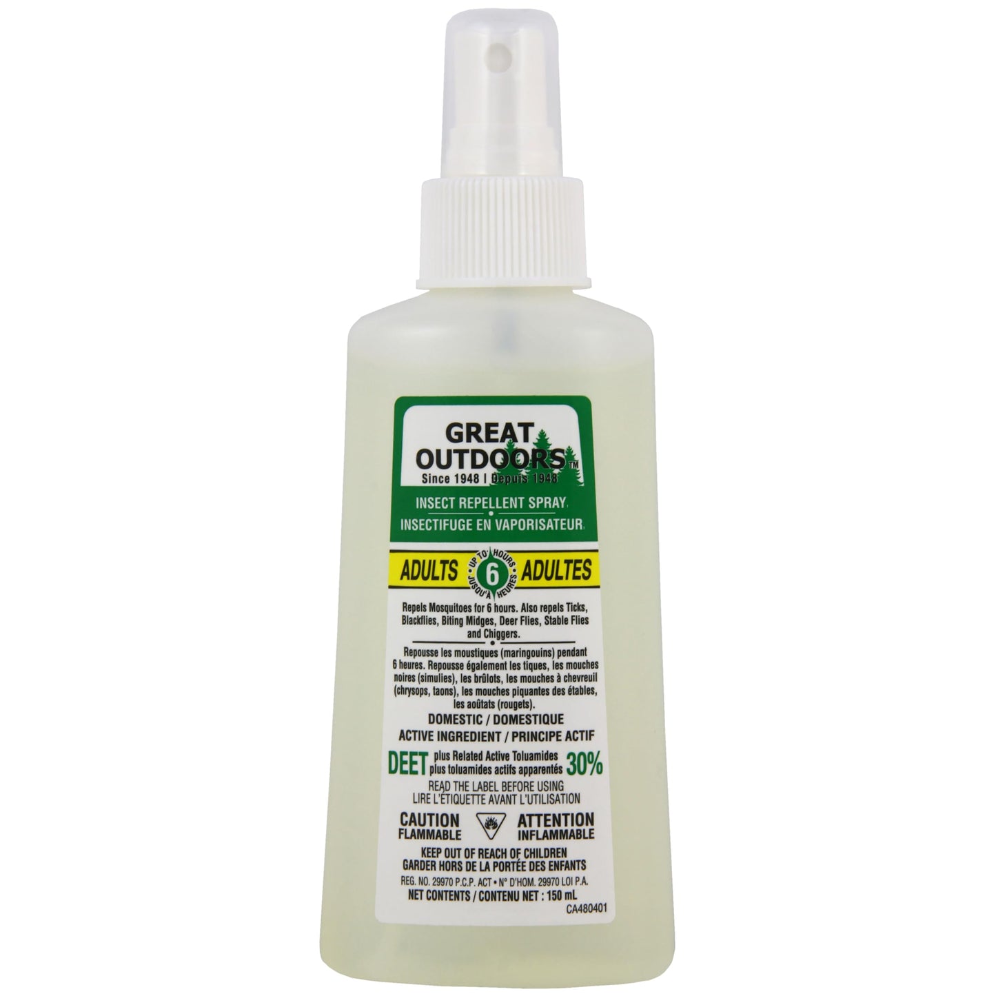 Great Outdoors Insect Repellent 30% DEET Pump Spray, 150mL 🍁 All In One Marketplace Canada