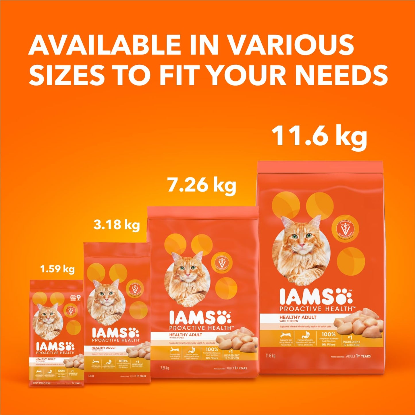 IAMS Proactive Health Healthy Adult Dry Cat Food – Chicken – 7.26KG (16LB) Bag 🍁 All In One Marketplace Canada