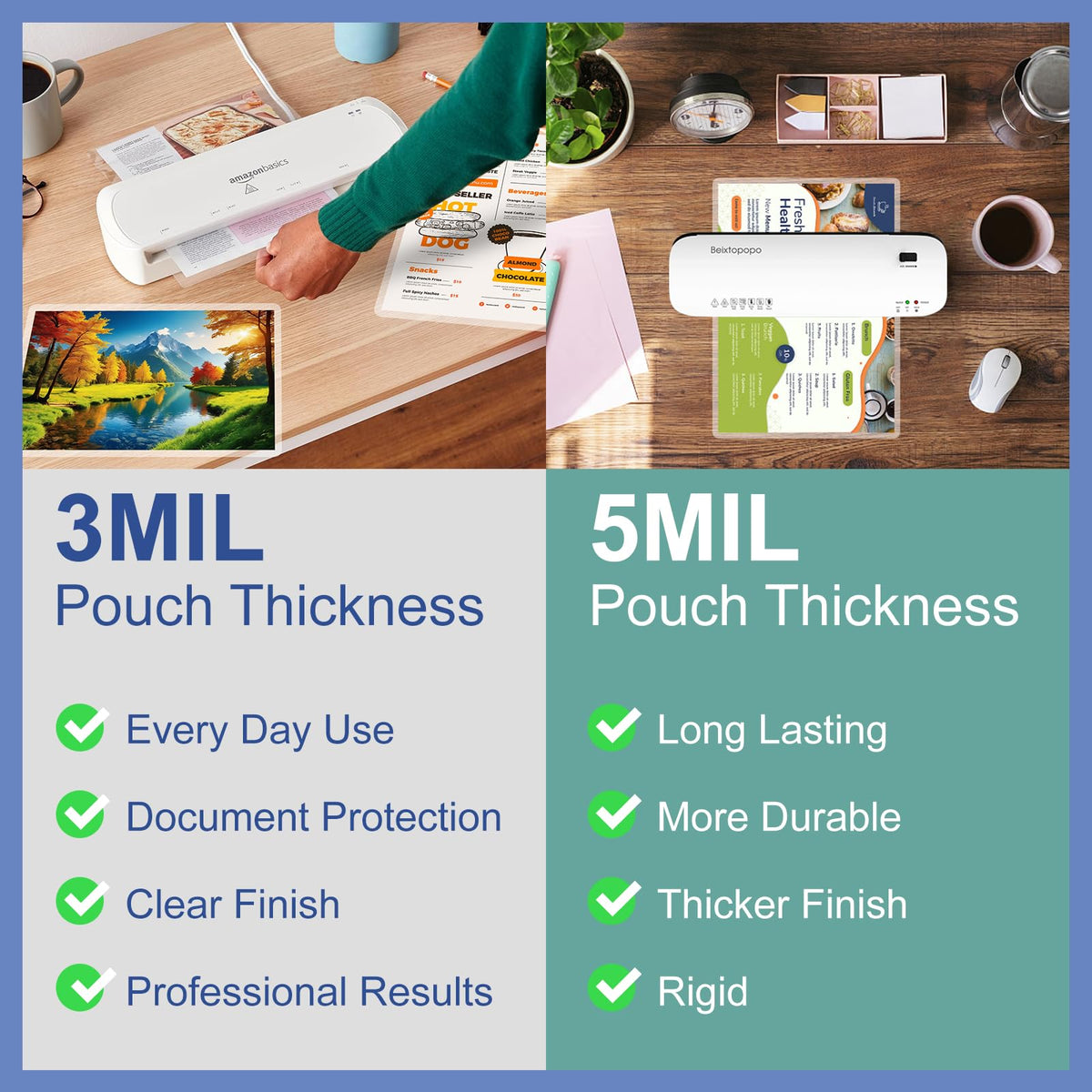 PAPRMA 3-MiL Laminating Sheets 200 Packs, Laminate Pouches Holds 8.5-x-11-inch Sheet, Clear Thermal Laminator Paper 9-x-11.5-inch 🍁 All In One Marketplace Canada