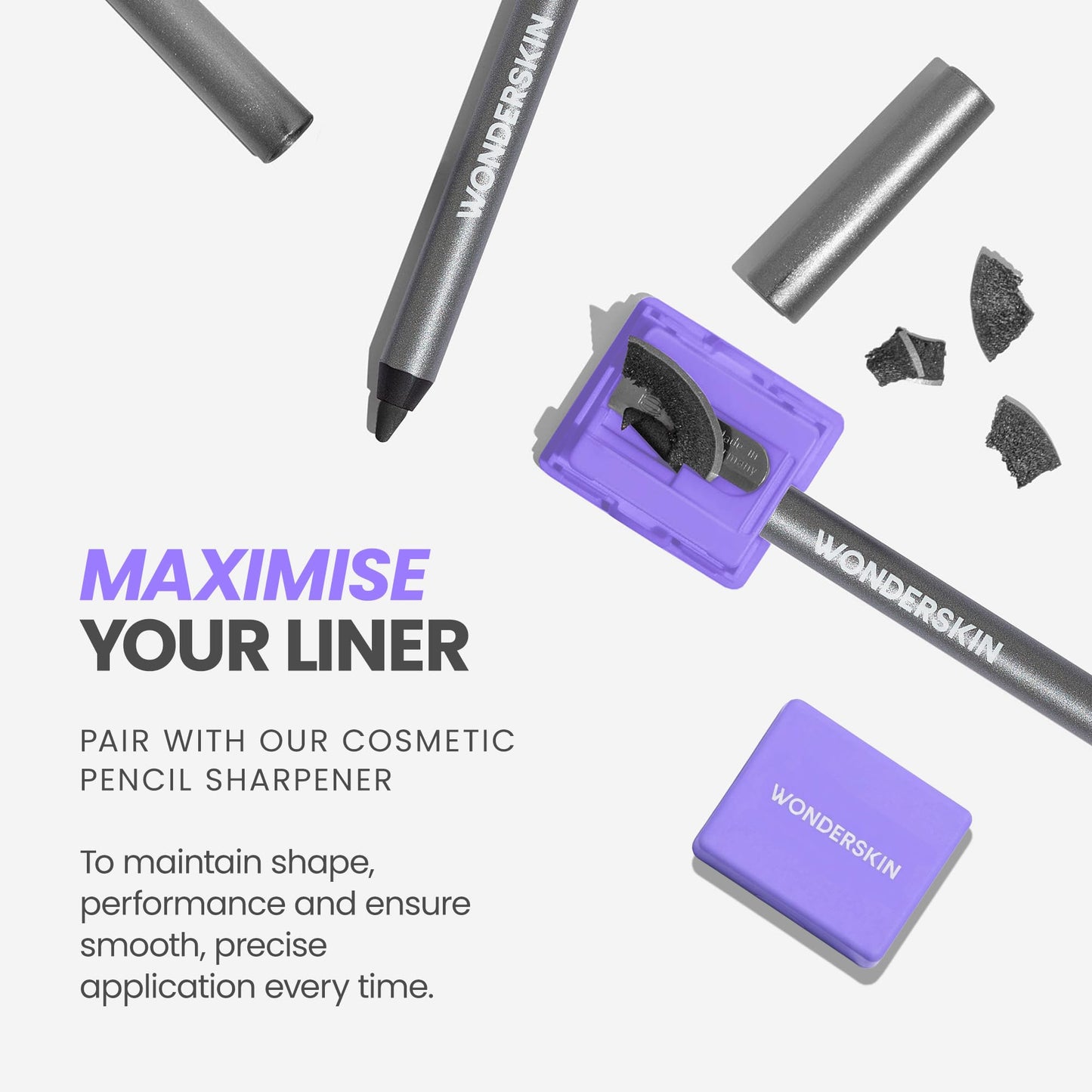 Wonderskin Eyeliner Pencil, 1440 Longwear Deep Black Eyeliner Pencil - Waterproof, Sharpenable & Smudge Proof (Liquorice) 🍁 All In One Marketplace Canada