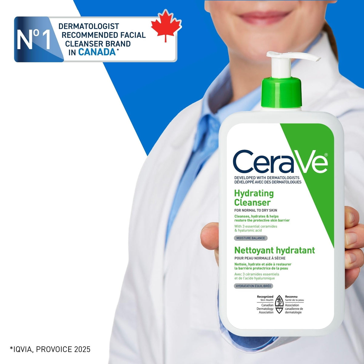 CeraVe Hydrating Face Wash, Daily, Gentle Moisturizing Non-Foaming Facial Cleanser for Men & Women with Hyaluronic Acid, Ceramides, Glycerin. Suitable for Dry & Sensitive Skin, Fragrance-Free, 473ML 🍁 All In One Marketplace Canada