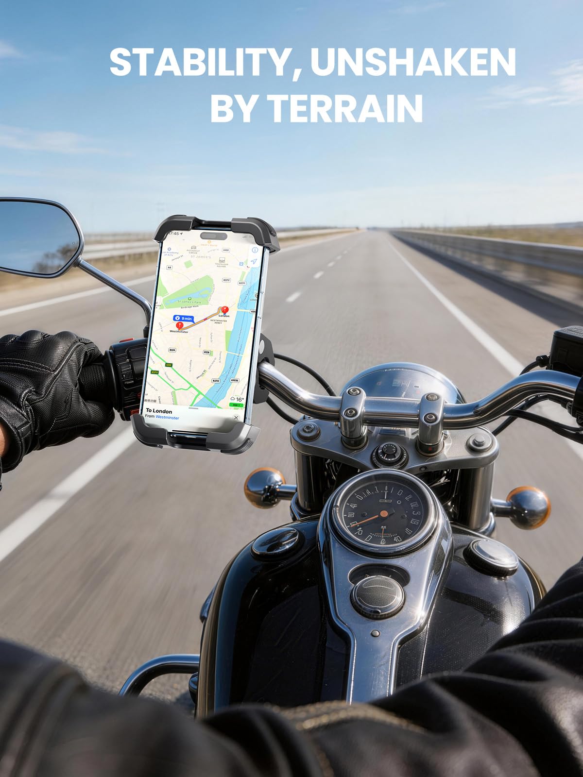 Tounee Bike Phone Mount Holder with Dual Vibration Dampener - Quick Release Handlebar Clip for Bicycle/Cycling, Upgraded Anti-Shock Design Fits iPhone 16/15/14 Pro Max & 4.7-6.7" Phones (Black) 🍁 All In One Marketplace Canada