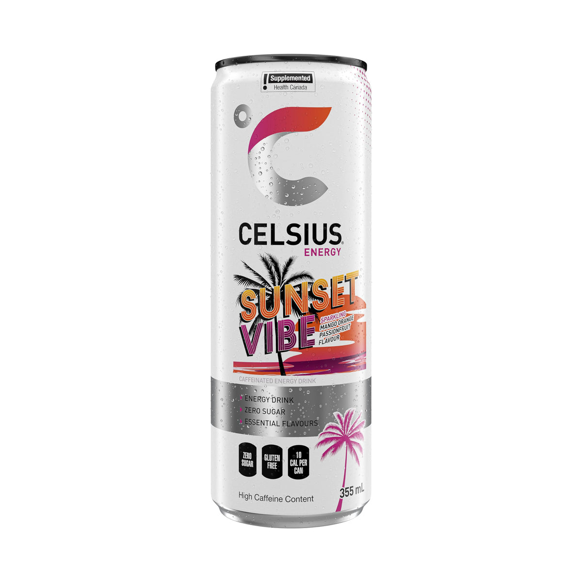 CELSIUS Sparkling Sunset Vibe, Zero Sugar Energy Drink, 355ml (Pack of 12) 🍁 All In One Marketplace Canada