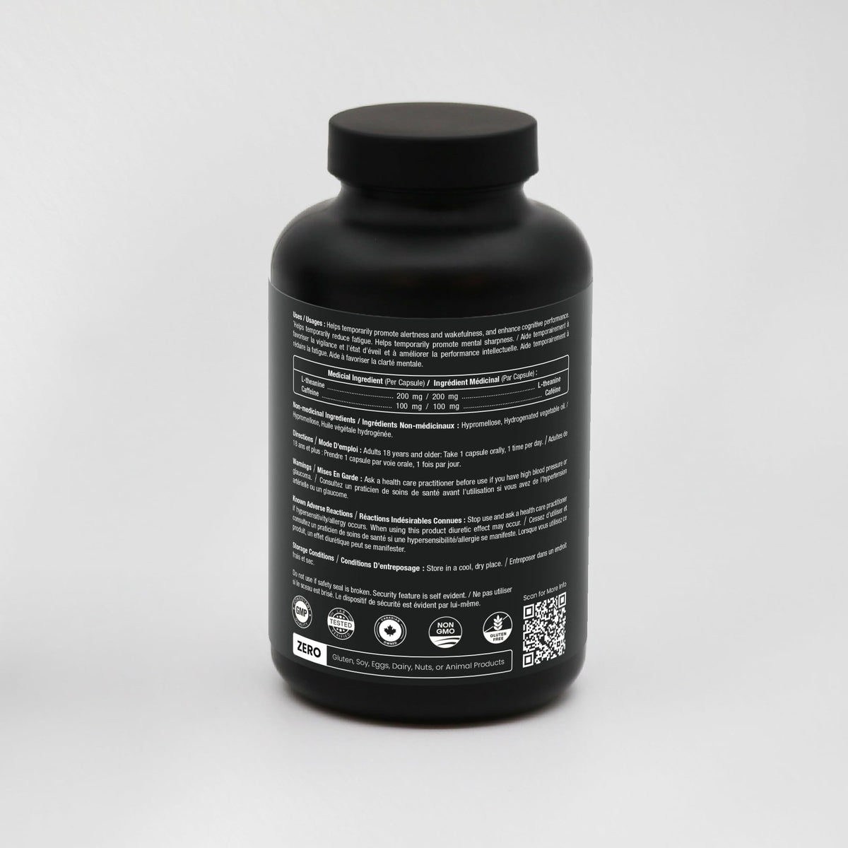 Caffeine Pills with L-Theanine - 180 Energy Pills for Women & Men - Clean & Long-Lasting Focused Energy - Sustained Release 100mg Caffeine + 200mg L Theanine - No Crash Capsules, Vegan Supplement 🍁 All In One Marketplace Canada