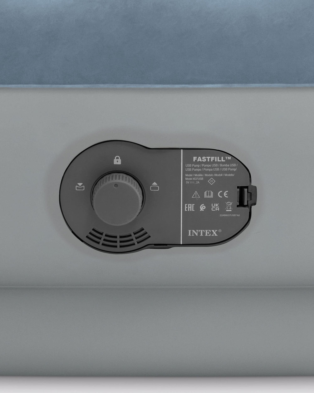 INTEX 64157E Dura-Beam Plus Mid-Rise Air Mattress: Fiber-Tech – Twin Size – Built-in USB Electric Pump – 14in Bed Height – 300lb Weight Capacity 🍁 All In One Marketplace Canada