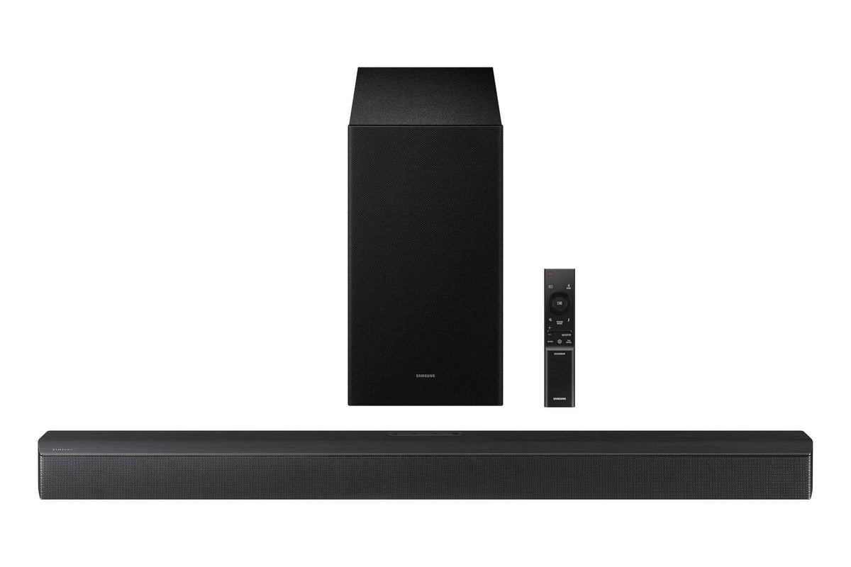 Samsung Sound Bar HW-B630F/ZC, 3.1 Channel, Subwoofer, 370 watts, Surround Sound, Dolby Digital, DTS Virtual:X, Bass Boost, Adaptive Sound, Bluetooth, HDMI ARC, Soundbar