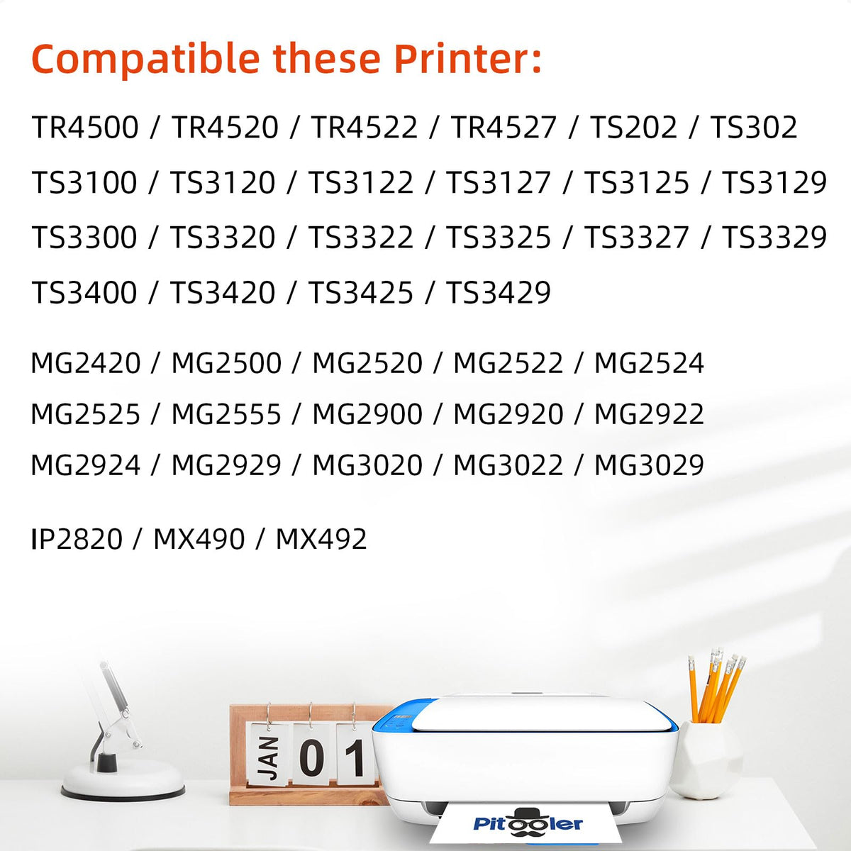 Pitooler for Canon 245XL Black Ink Cartridge Compatible for Canon Printer Ink PG-245 XL Compatible for Pixma TS3420 TR4520 MX492 MX490 TS3425 MG2525 TS3320 MG2524 TS3400 TS3300 TS3429 MG3022 Printer 🍁 All In One Marketplace Canada