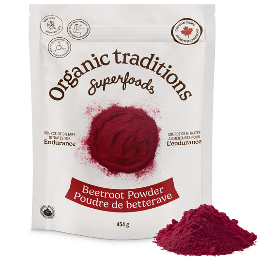Organic Traditions Beetroot Powder, Organic Beet Root Powder, Vegan, Plant Based Superfood, Ideal for Smoothies Juices Baking and Cooking, Colorful Ingredients for Everyday Nutrition, 454g /16oz 🍁 All In One Marketplace Canada
