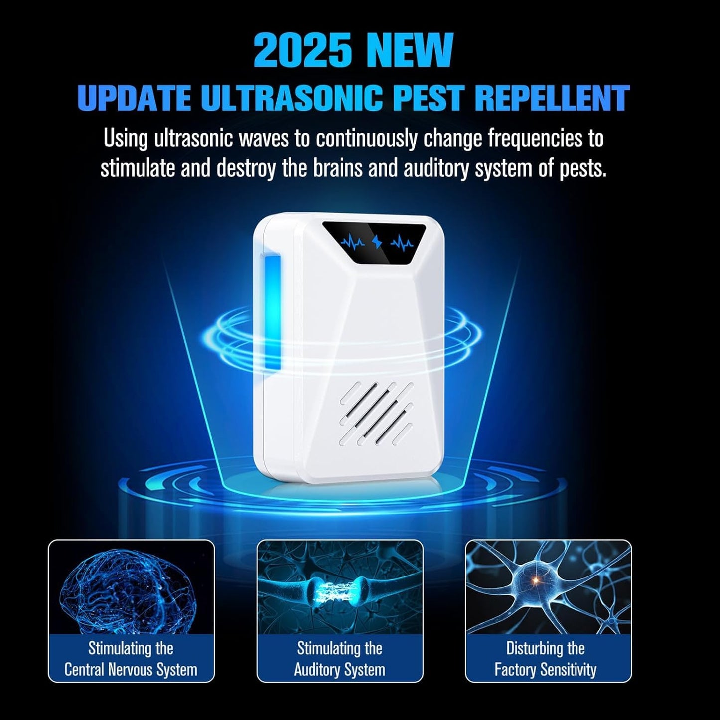 6 Packs Ultrasonic Pest Repeller, Electronic Pest Repellent Plug in Indoor for Insect Roaches Spider Ant Bug Mosquito Mouse Repellent for House Kitchen Garage Warehouse 🍁 All In One Marketplace Canada