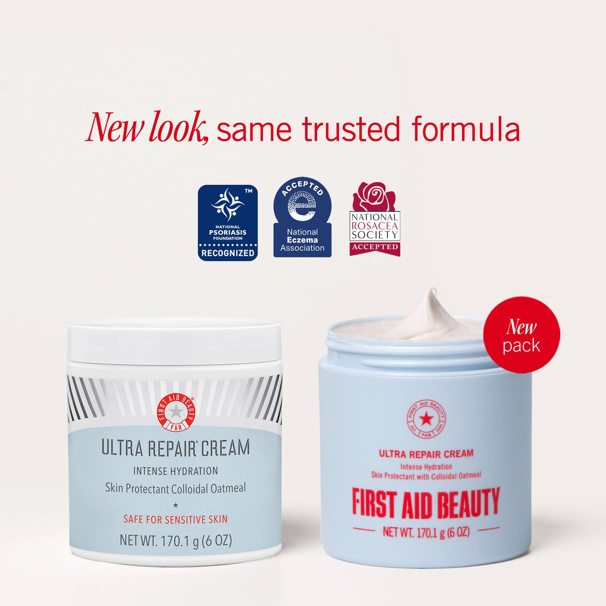 First Aid Beauty - Ultra Repair Cream - Intense Hydration Face & Body Moisturizer - Whipped Colloidal Oatmeal Clinically Proven to Strengthen Skin Barrier in 7 Days - Helps Relieve Eczema, 6 oz 🍁 All In One Marketplace Canada