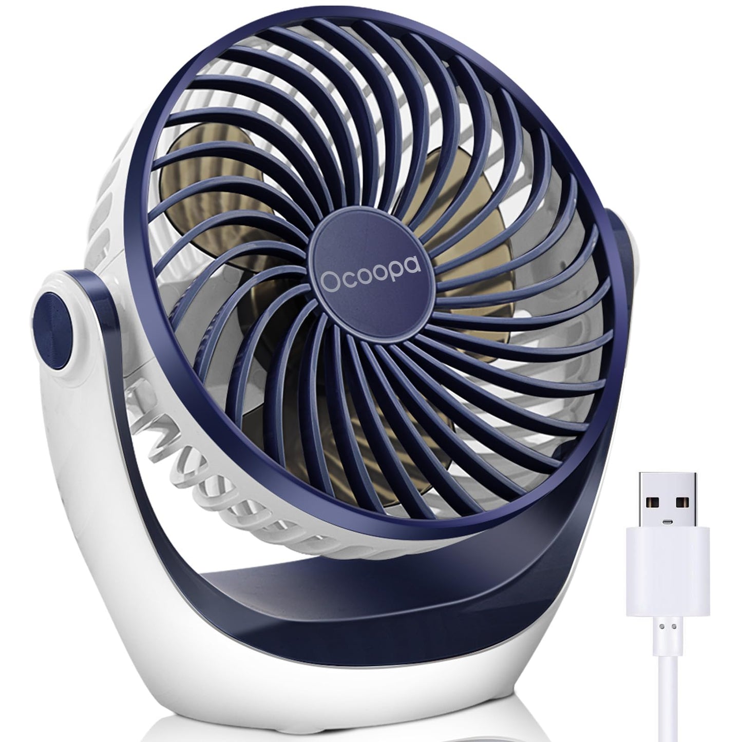 OCOOPA Small USB Desk Fan Table Fan 5'' with Strong Airflow & Quiet Operation, Portable Cooling Mini Fan 3 Speed, 360°Rotatable Head for Home Office Bedroom Desktop 🍁 All In One Marketplace Canada