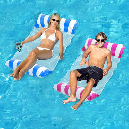 FUNNYTA 2 Pack Water Hammock, 4-in-1 Multi-Portable Water Pool Float Hammock (Saddle, Lounge Chair, Hammock and Drifter) for Adults, Suitable for Travel, Family and Recreation 🍁 All In One Marketplace Canada