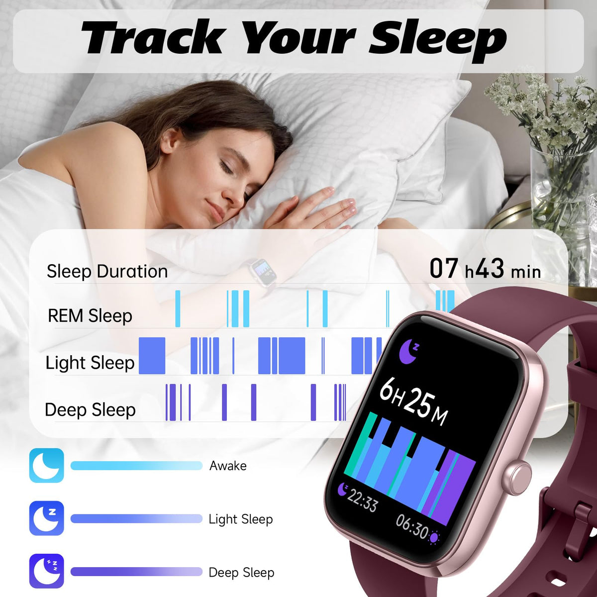 Smart Watch for Men Women with Bluetooth Call, Alexa Built-in, Heart Rate & Sleep Monitor, 1.83" DIY Dial Fitness Watch with 100+ Sport Modes, IP68 Waterproof, Compatible with Android iOS 🍁 All In One Marketplace Canada