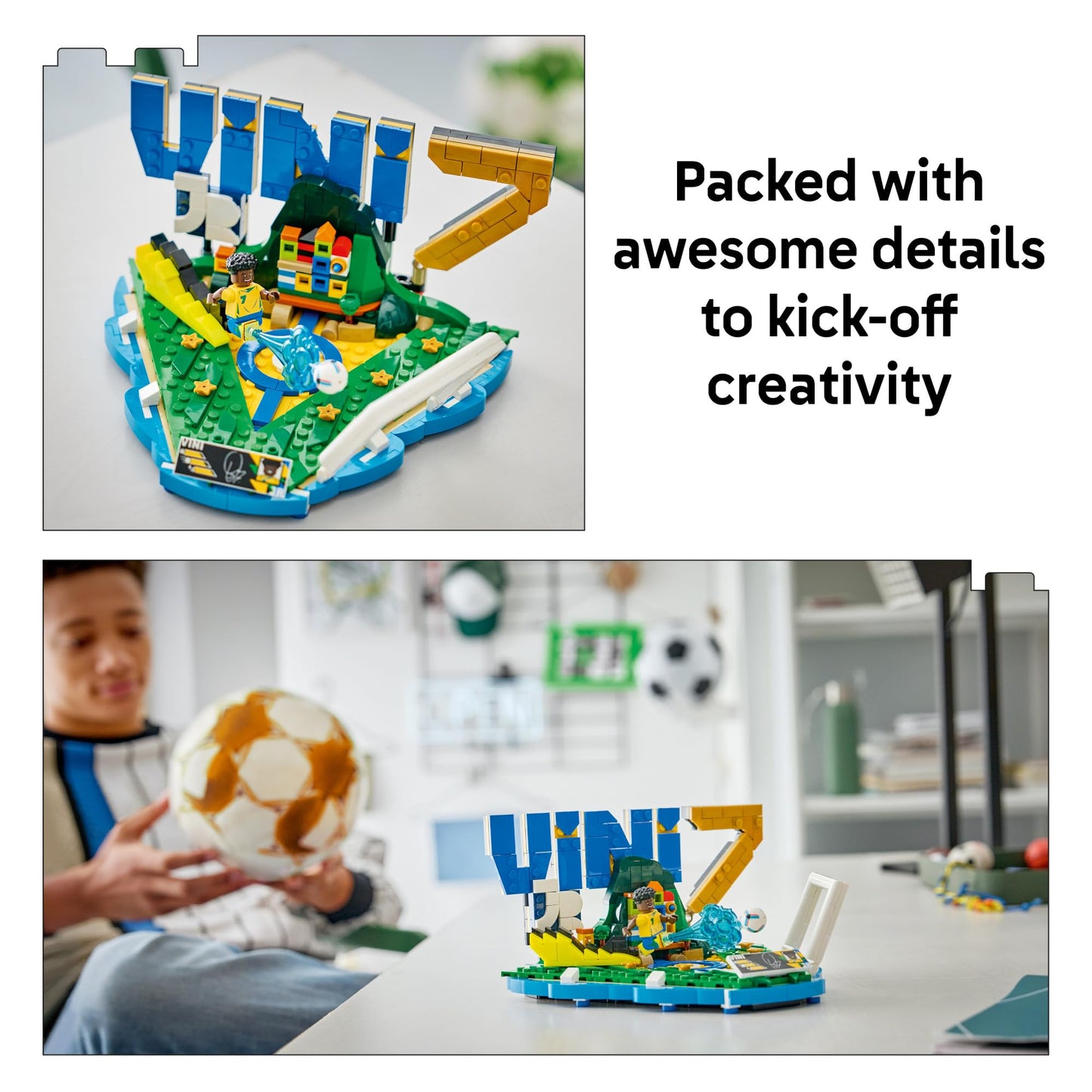 LEGO Editions Vini Jr. – Soccer Highlights - Building Set for Boys & Girls, Ages 10+ - Collectible Soccer Gift W/Plaque - Kids Bedroom or Shelf Decor - 43027 🍁 All In One Marketplace Canada