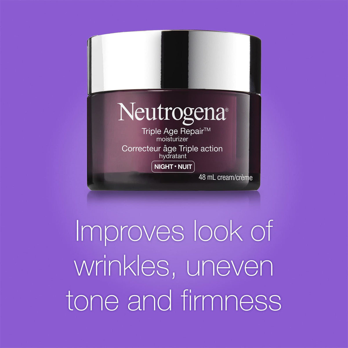 Neutrogena Night Cream, Triple Age Repair, Tone, and Firmness, 48 mL 🍁 All In One Marketplace Canada