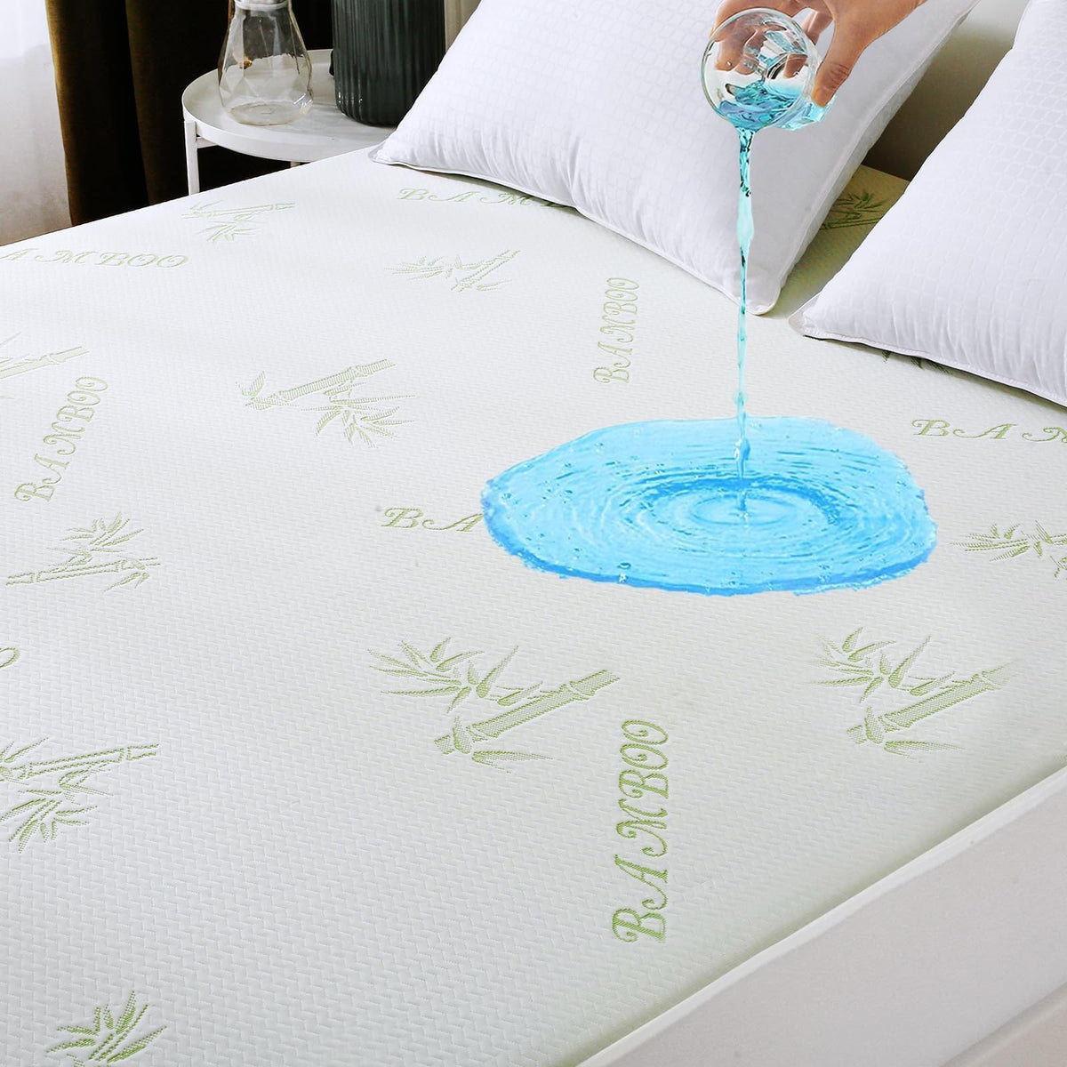 MUXHOMO Premium 100% Waterproof Queen Size Mattress Protector, Breathable Mattress Cover Queen Size Bed, Cooling 3D Air Fabric Bed Pad Cover, Deep Pocket 8"-21" 🍁 All In One Marketplace Canada
