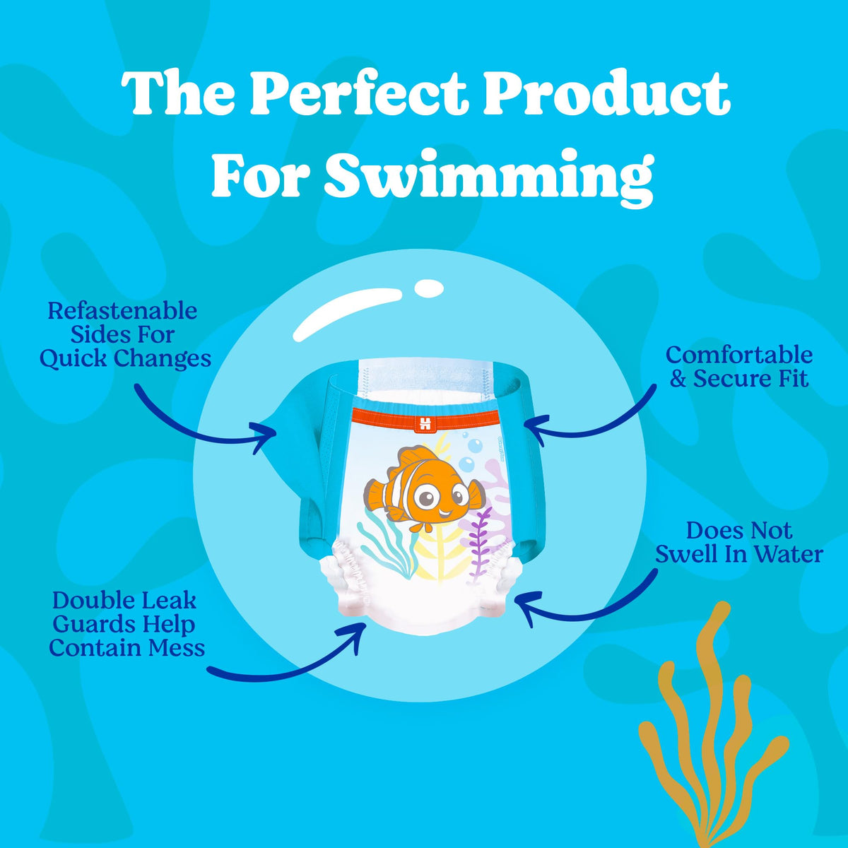 HUGGIES Disposable Swim Diapers - Size 5-6 Large, Huggies Little Swimmers, 34 ct 🍁 All In One Marketplace Canada