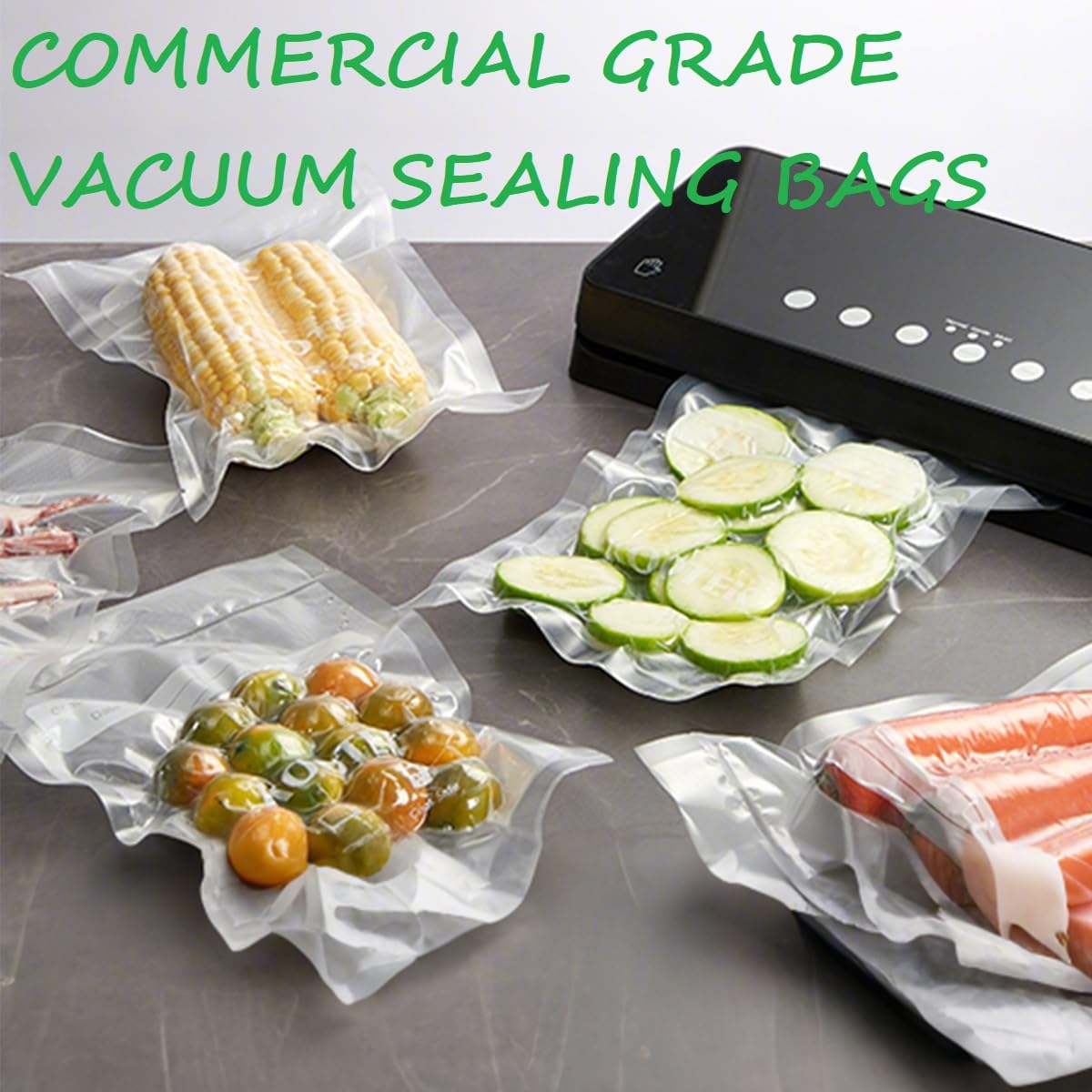 YILUFA1688 Vacuum Sealer Bags 300 Count, Pre-Cut Mixed Sizes (8"x12", 7"x10", 6"x8"), Commercial Grade Heavy Duty BPA-Free Bags, Freezer Safe, Sous Vide & Compatible with All Vacuum Sealers 🍁 All In One Marketplace Canada