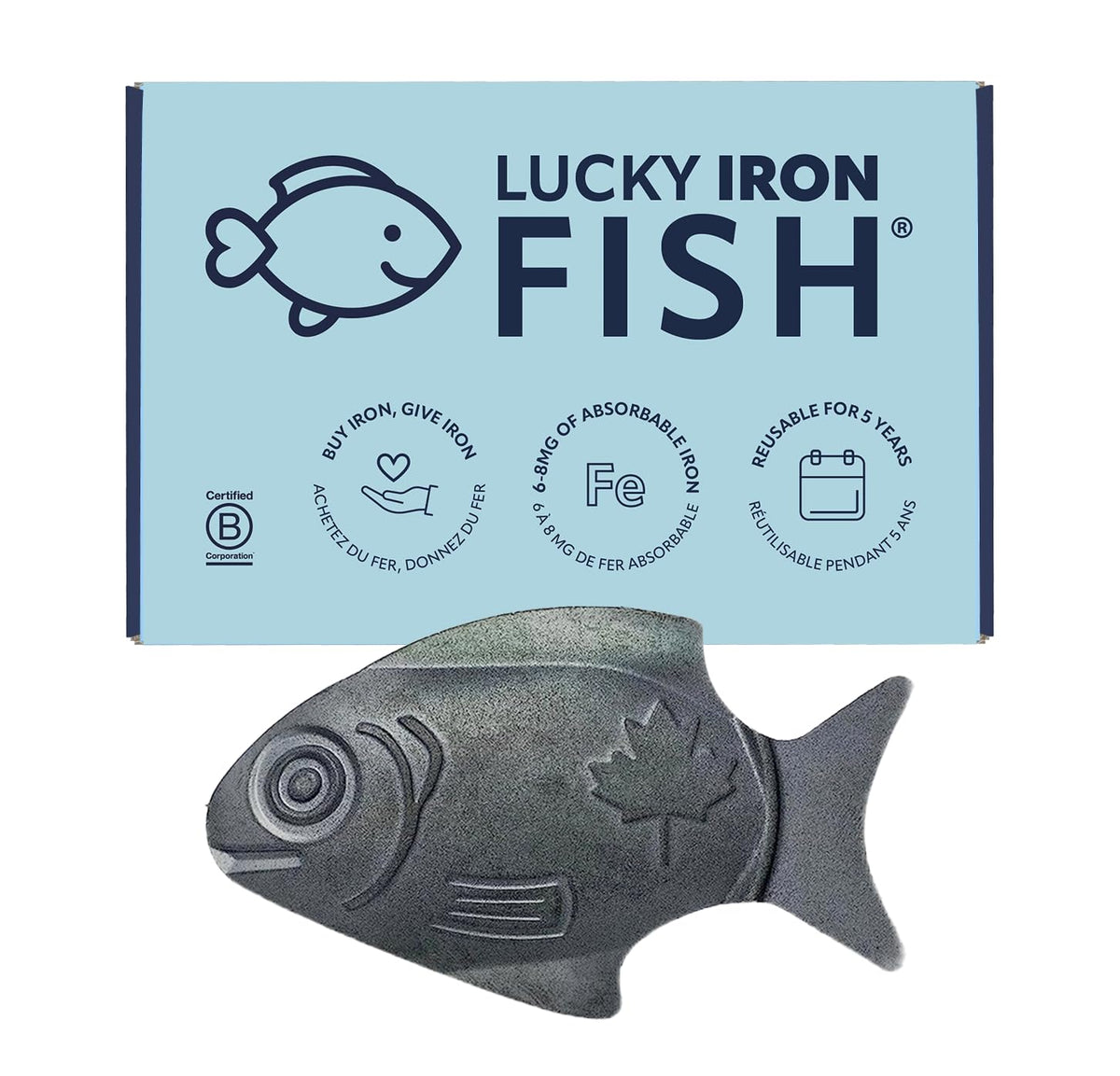 The Original Lucky Iron Fish ®. An Iron Supplement Alternative to Reduce Deficiency. No Side Effects. Use once daily - 5 year supply included. Canadian-Owned. 🍁 All In One Marketplace Canada