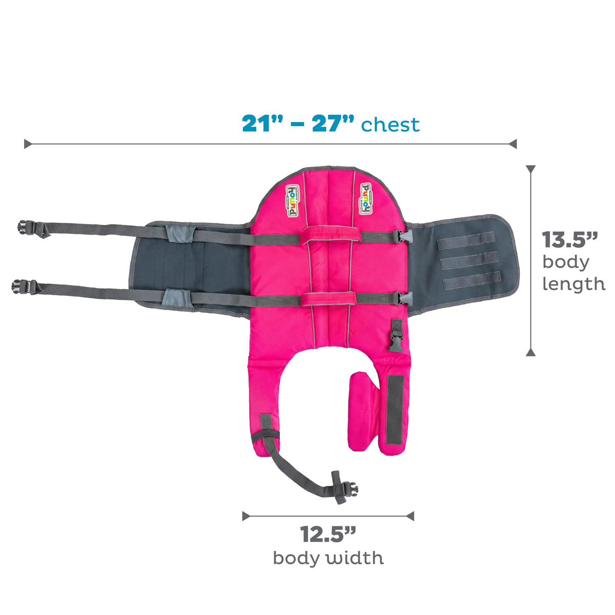 Outward Hound Granby Splash Dog Life Jacket with Handle, Reflective Floating Vest for Swimming & Boating, Maximum Buoyancy, All Skill Levels, Medium Dogs (21–27" Girth), Pink, Medium 🍁 All In One Marketplace Canada