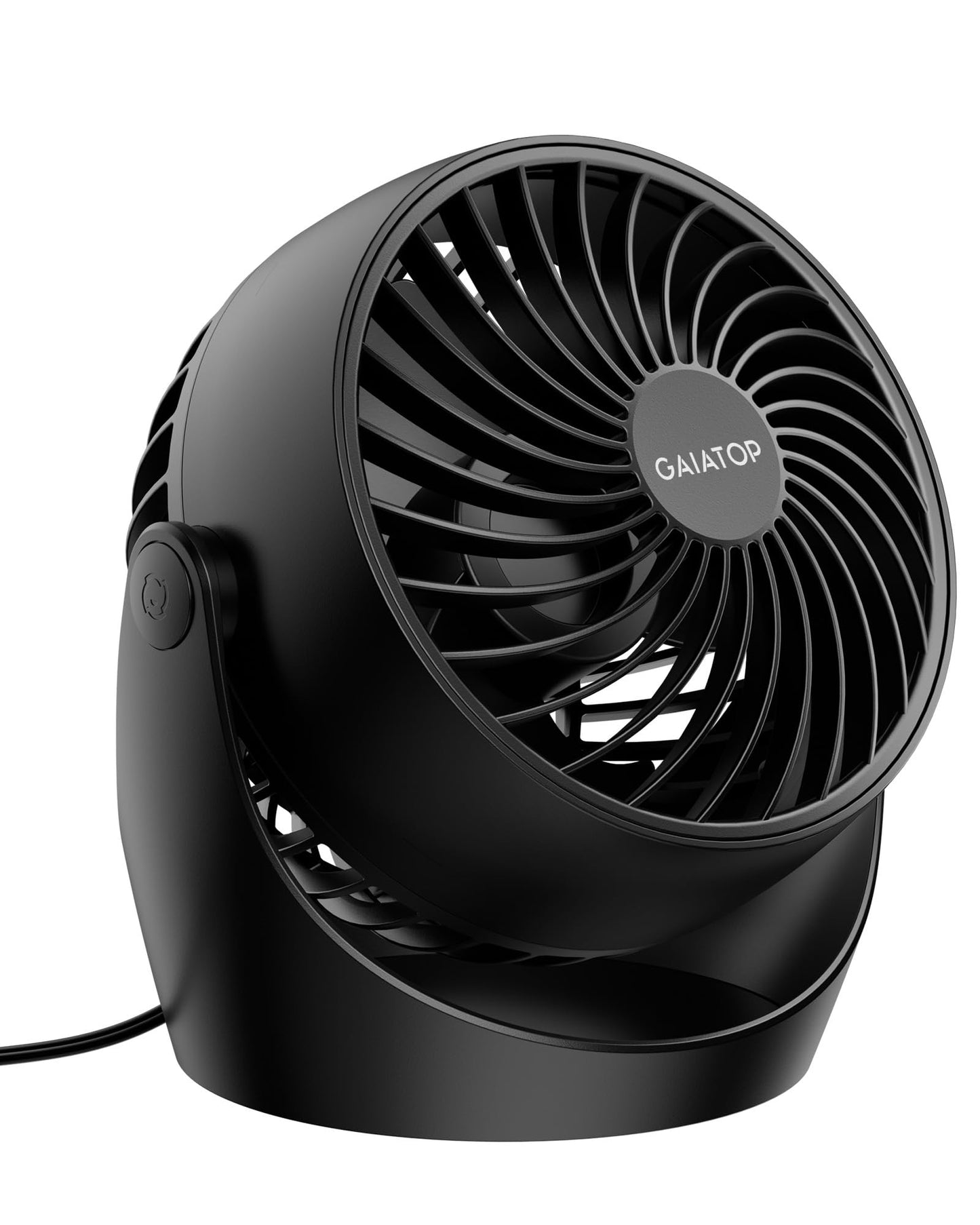 Gaiatop Desk Fan, 5-Inch Portable Electric Table Desktop Air Circulator Fans, Small but Powerful with 3 Speed 360° Adjustable Tilt for Cooling Home Dorm Office Bedroom Bathroom Kitchen，Black 🍁 All In One Marketplace Canada