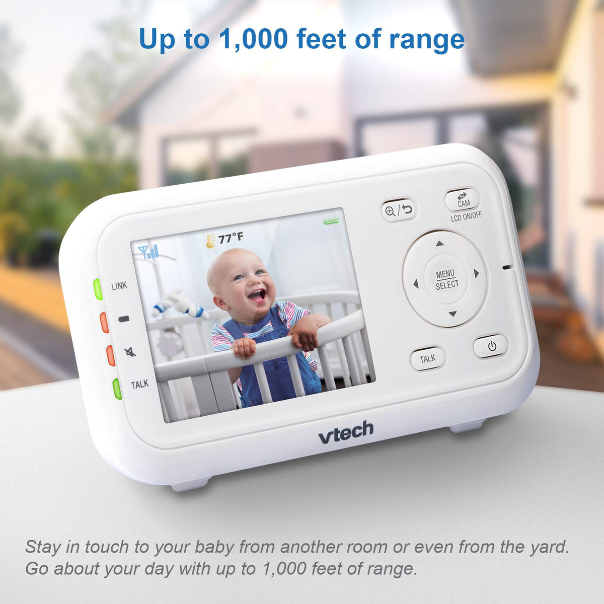 VTech VM3252-2 Digital Video Baby Monitor with 2.8" LCD 2 Cameras and Automatic Night Vision, 1 Count, White 🍁 All In One Marketplace Canada