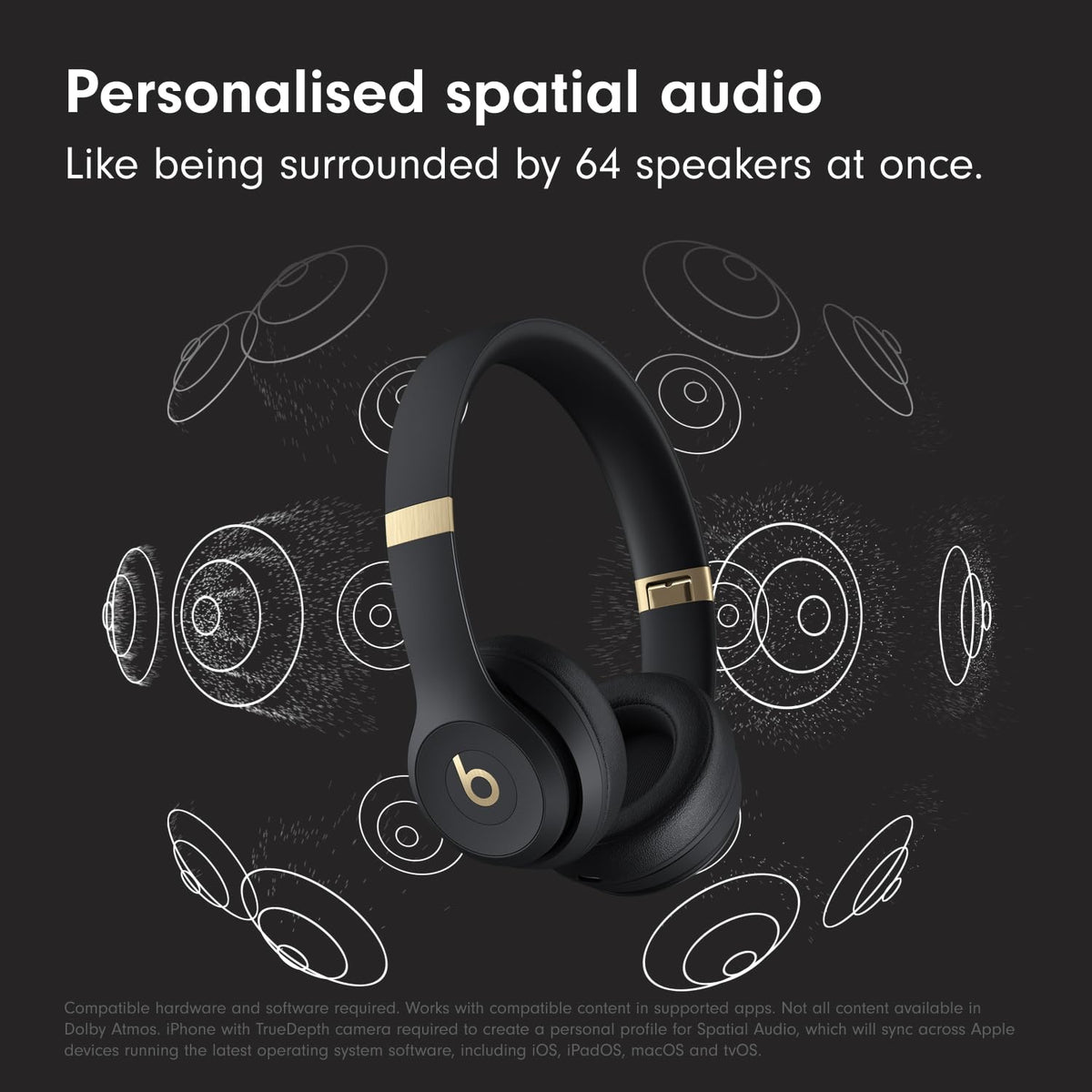 Beats Solo 4 - Wireless Bluetooth On-Ear Headphones, Apple & Android Compatible, Up to 50 Hours of Battery Life - Gold & Black 🍁 All In One Marketplace Canada