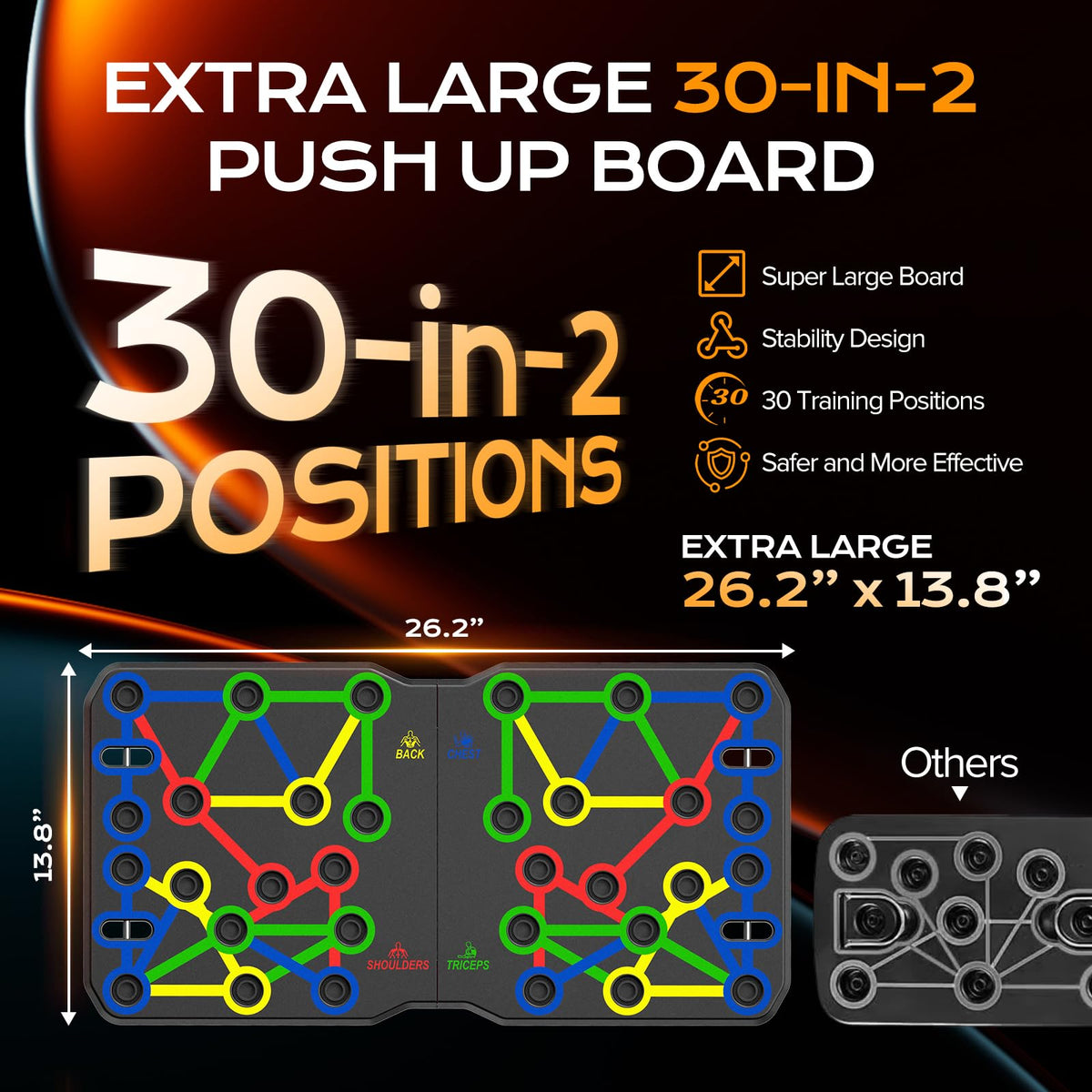 AERLANG Push Up Board-Large PushUps Portable Multi-Function Foldable Push Up Bar, Easy to Use Push up Handle Push Up Strength Training Push Up Stands Home Workout Equipment 🍁 All In One Marketplace Canada